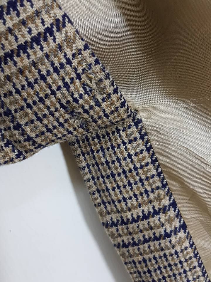 Aquascutum Made In ENGLAND Houndstooth Pure Cashmere Woven Coat Size US M / EU 48-50 / 2 - 13 Thumbnail
