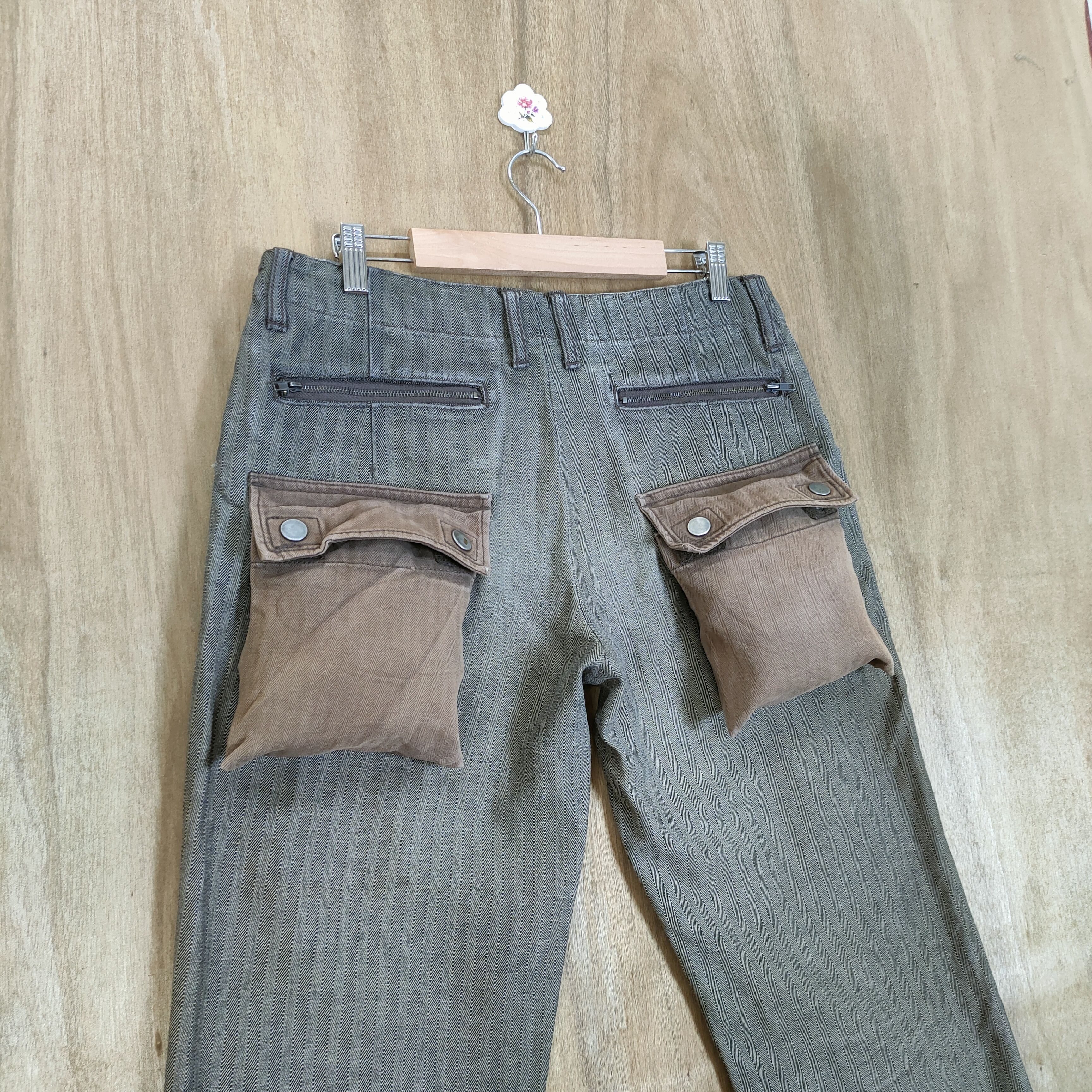 Japanese Brand VINTAGE 38923004 HICKORY STRIPED FADED PANTS Size US 32 / EU 48 - 8 Thumbnail