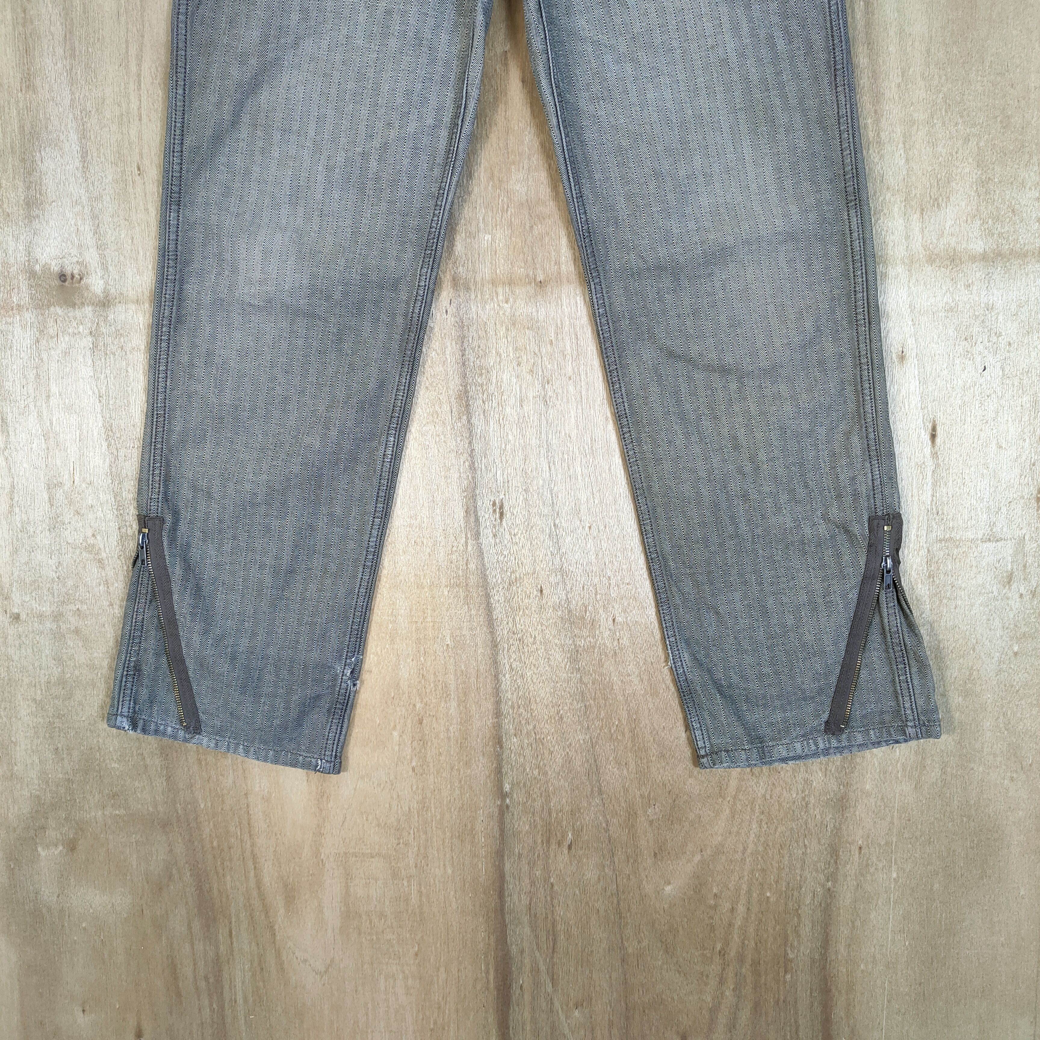 Japanese Brand VINTAGE 38923004 HICKORY STRIPED FADED PANTS Size US 32 / EU 48 - 5 Thumbnail