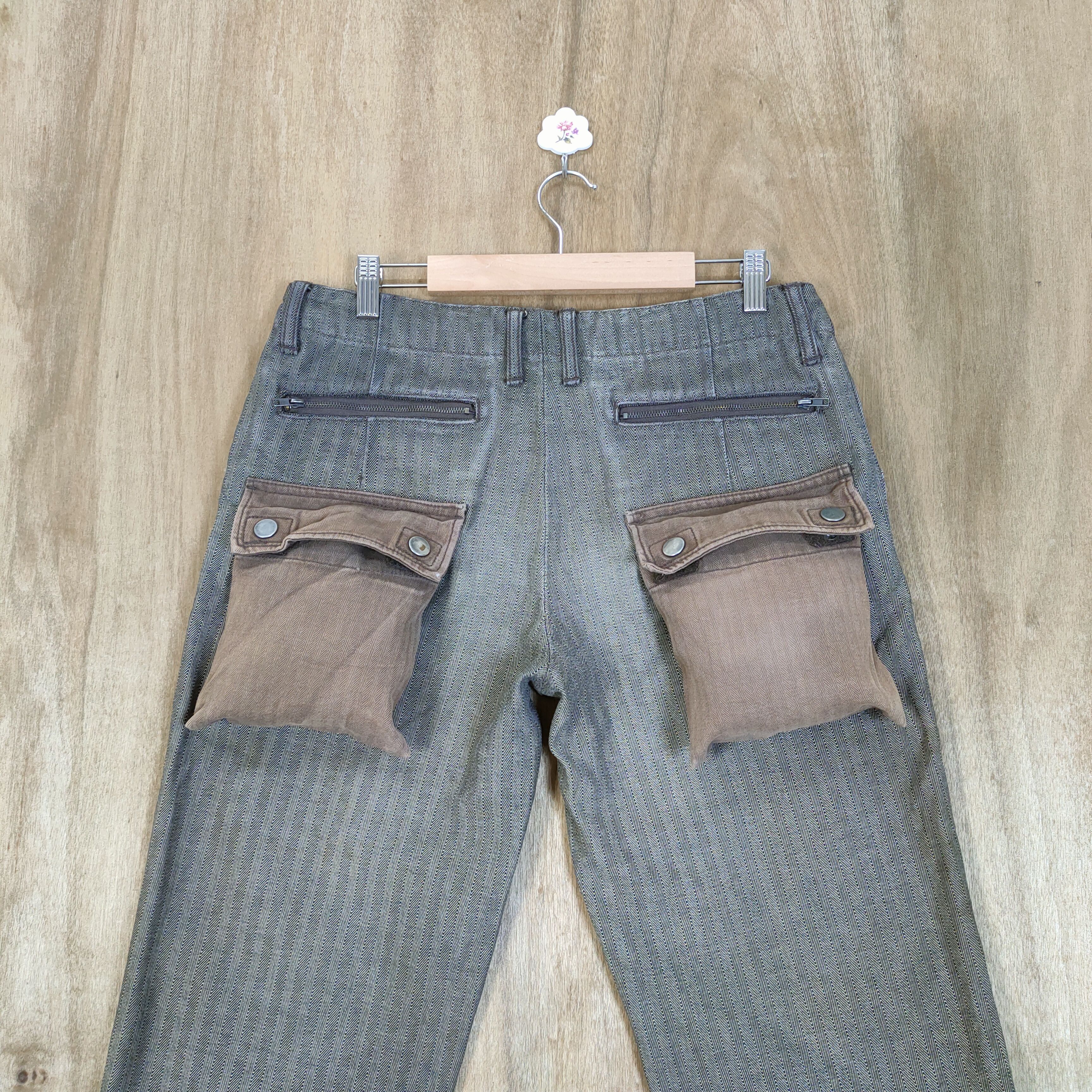 Japanese Brand VINTAGE 38923004 HICKORY STRIPED FADED PANTS Size US 32 / EU 48 - 6 Thumbnail
