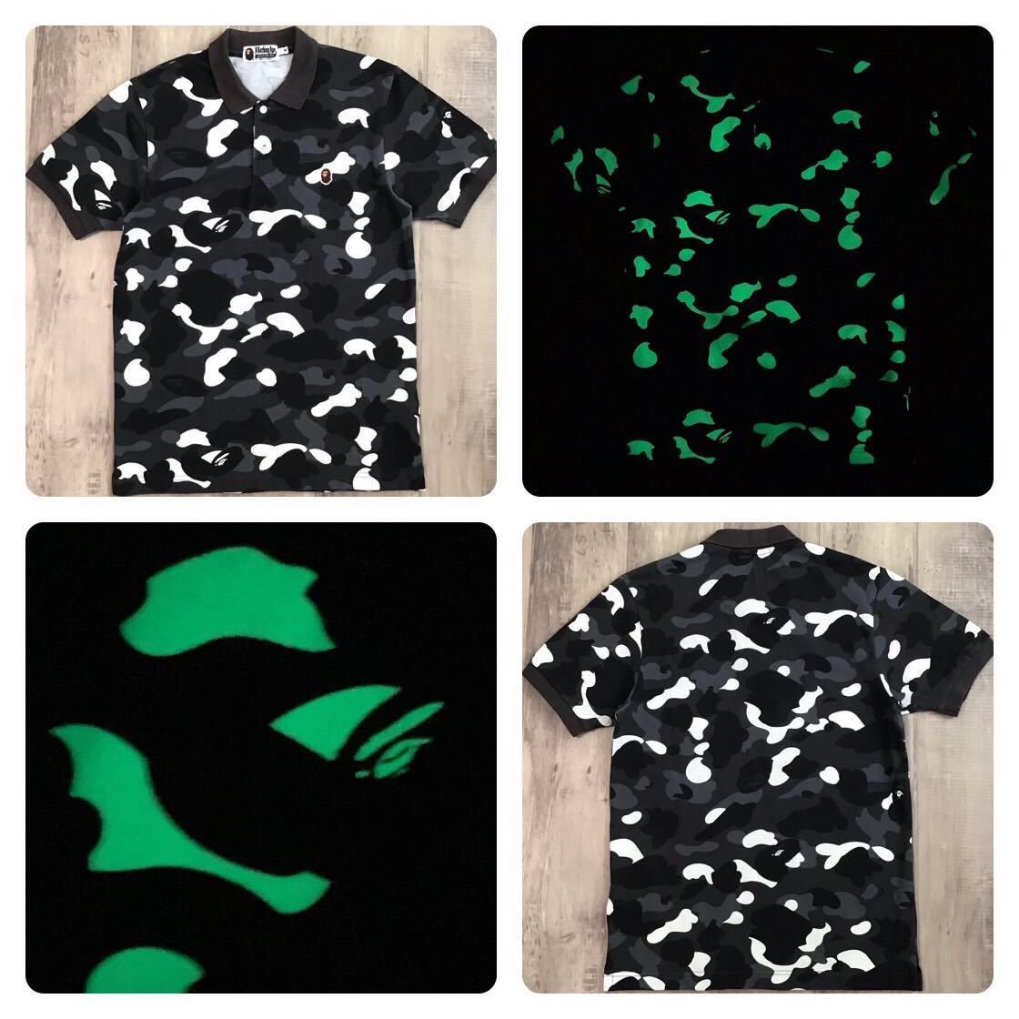 Bape 💫Glow in the dark💫 BAPE City camo polo shirt a bathing ape Size US M / EU 48-50 / 2 - 1 Thumbnail