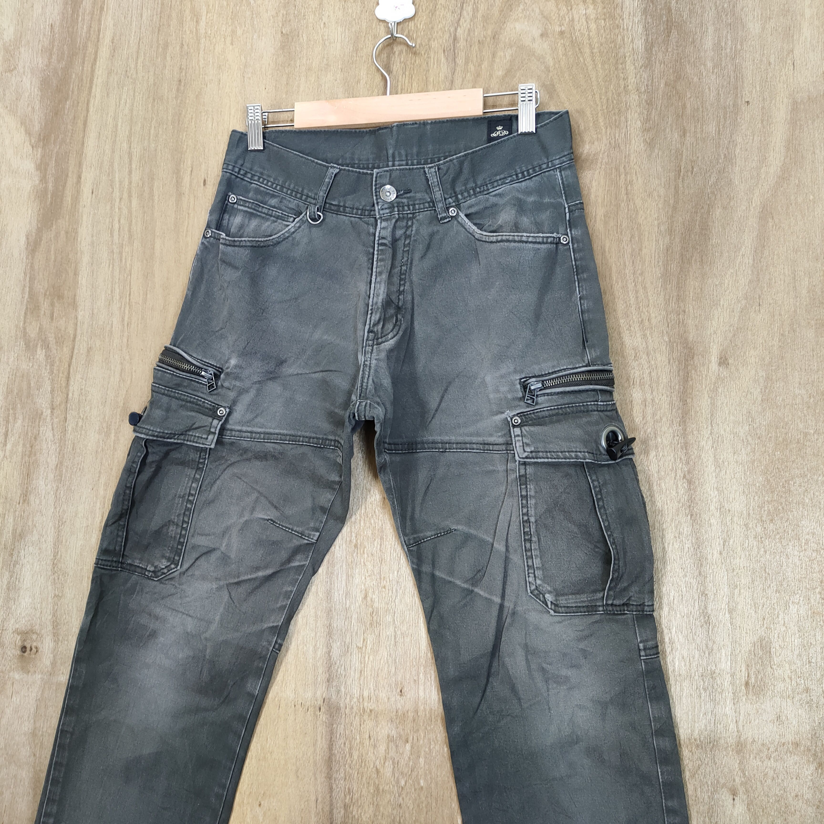Japanese Brand VINTAGE SEMANTIC DESIGN SUN FADED CARGO PANTS Size US 30 / EU 46 - 4 Thumbnail
