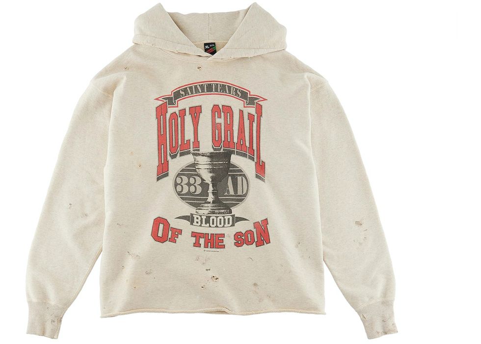 READYMADE Saint Michael Denim Tears "Holy Grail" Hoodie Grailed