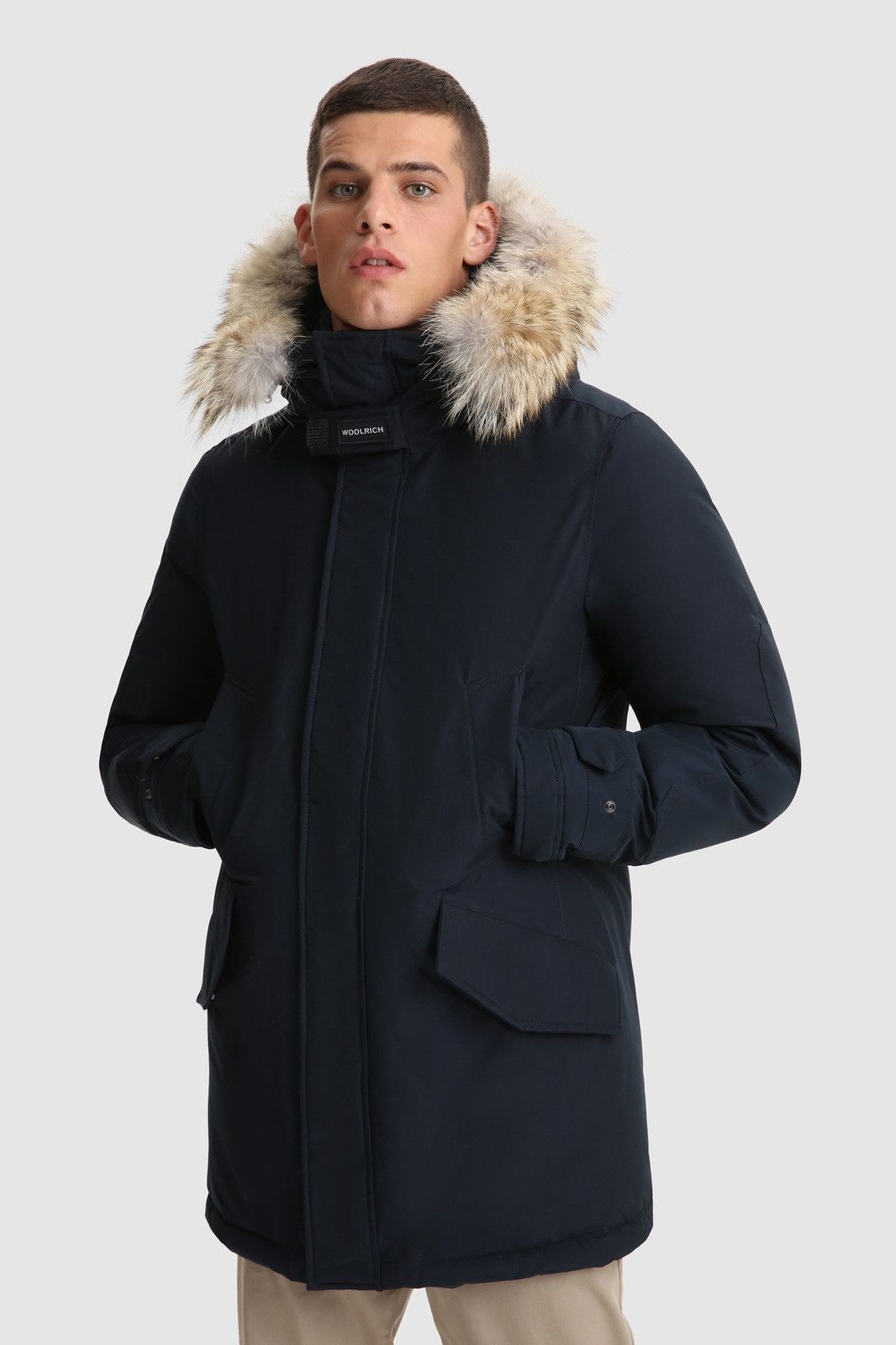 Down Polar Parka with Removable Fur Trim