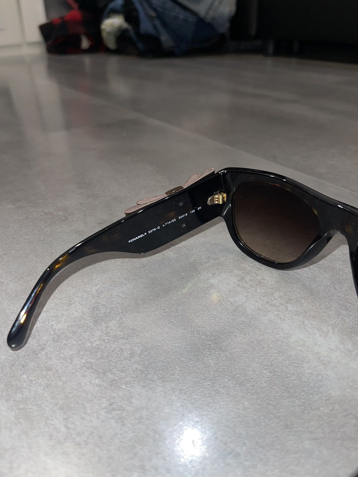 Chanel Chanel 5276-Q C.714/S5 Black Tiger Sunglasses Size ONE SIZE - 12 Thumbnail