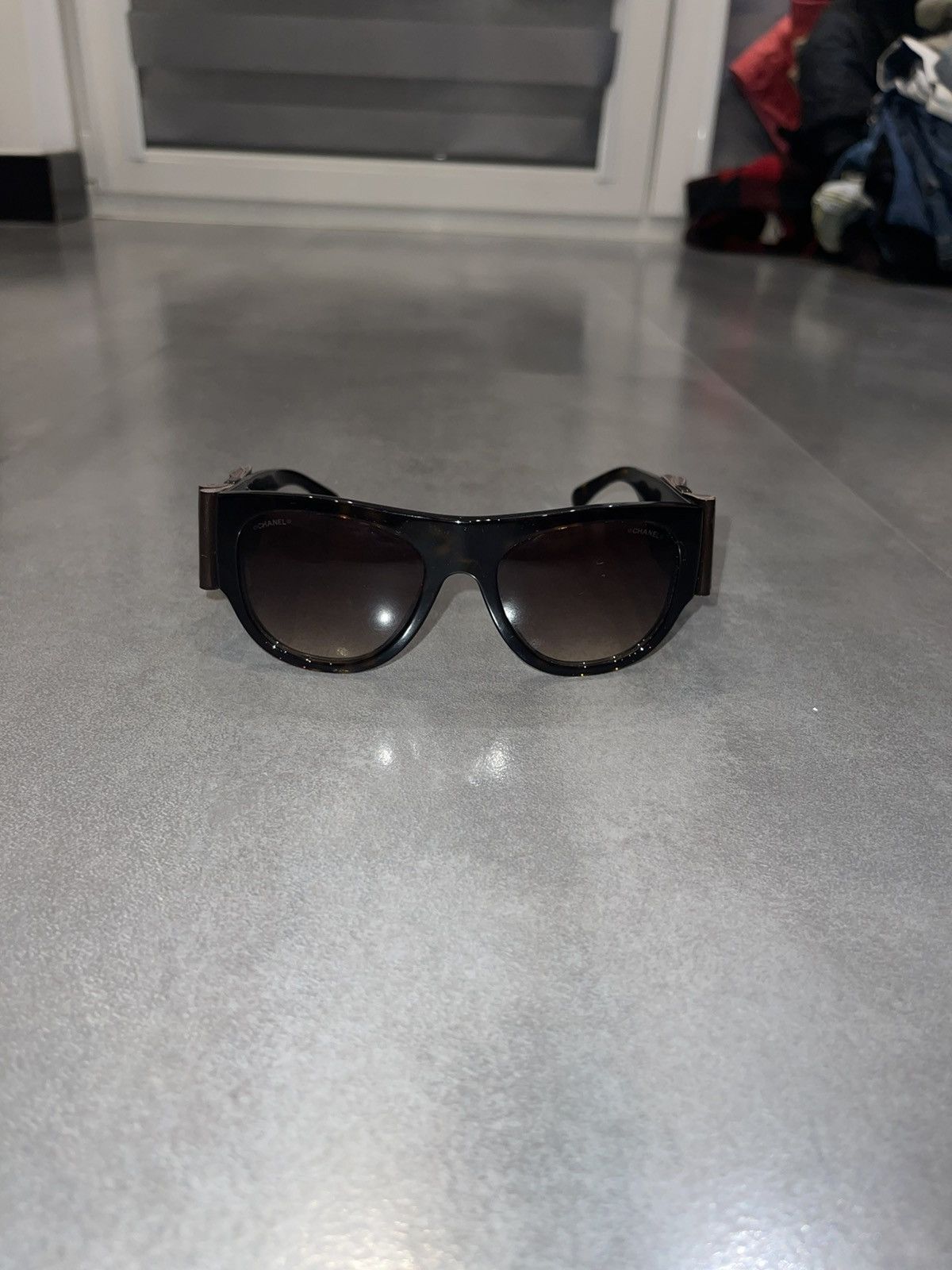 Chanel Chanel 5276-Q C.714/S5 Black Tiger Sunglasses Size ONE SIZE - 2 Thumbnail