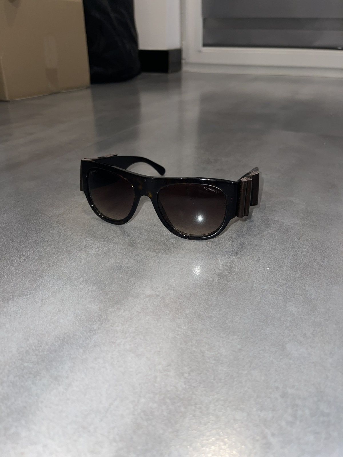 Chanel Chanel 5276-Q C.714/S5 Black Tiger Sunglasses Size ONE SIZE - 1 Thumbnail