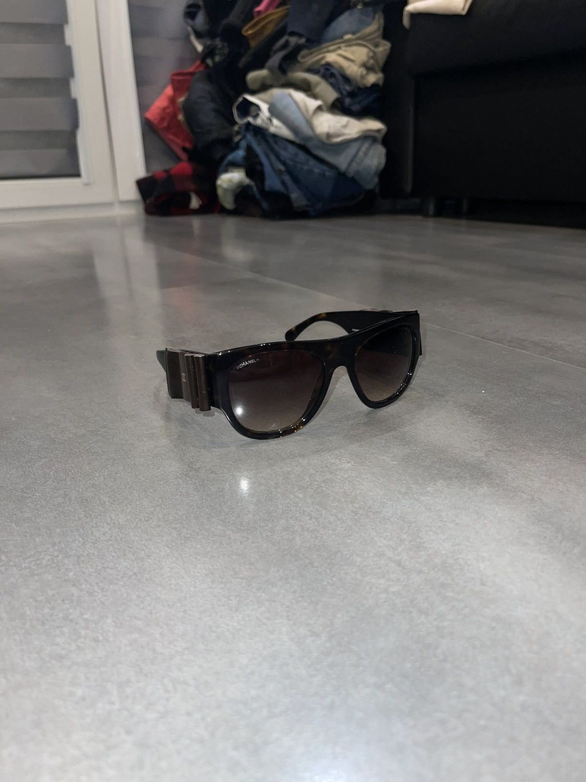 Chanel Chanel 5276-Q C.714/S5 Black Tiger Sunglasses Size ONE SIZE - 3 Thumbnail