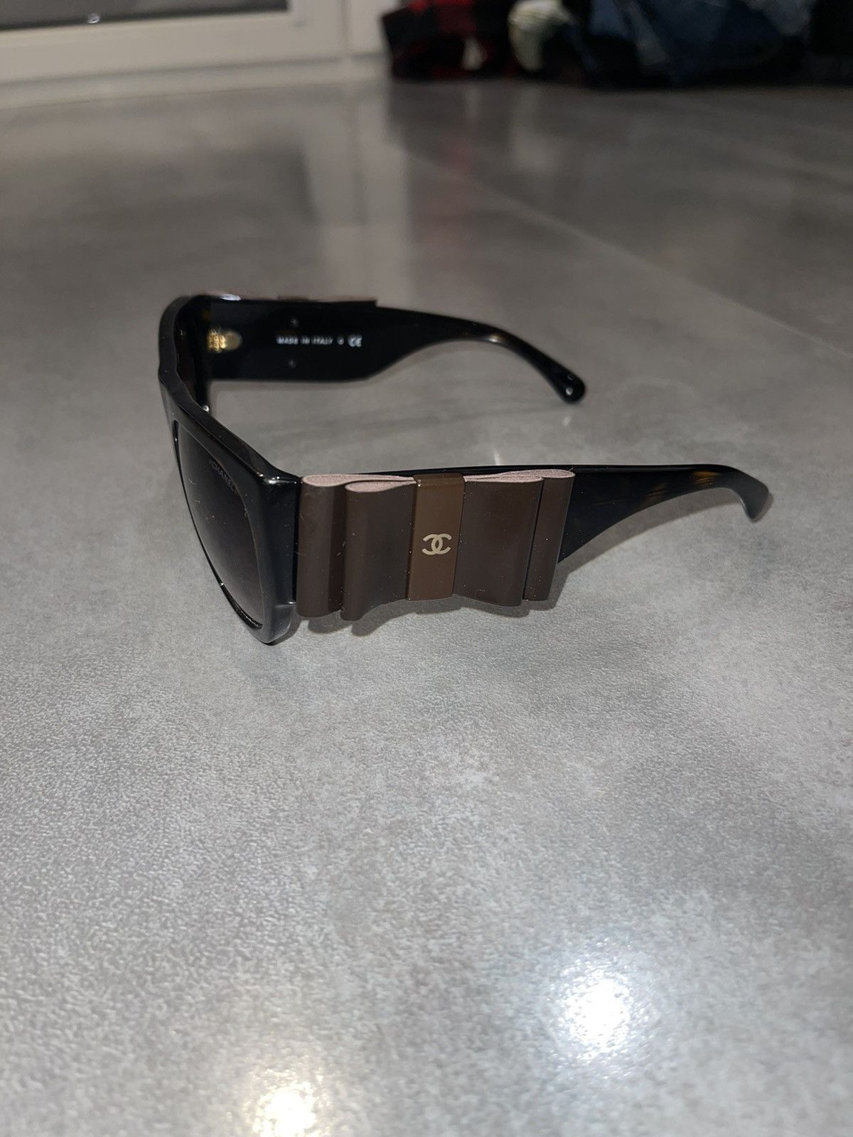 Chanel Chanel 5276-Q C.714/S5 Black Tiger Sunglasses Size ONE SIZE - 6 Thumbnail