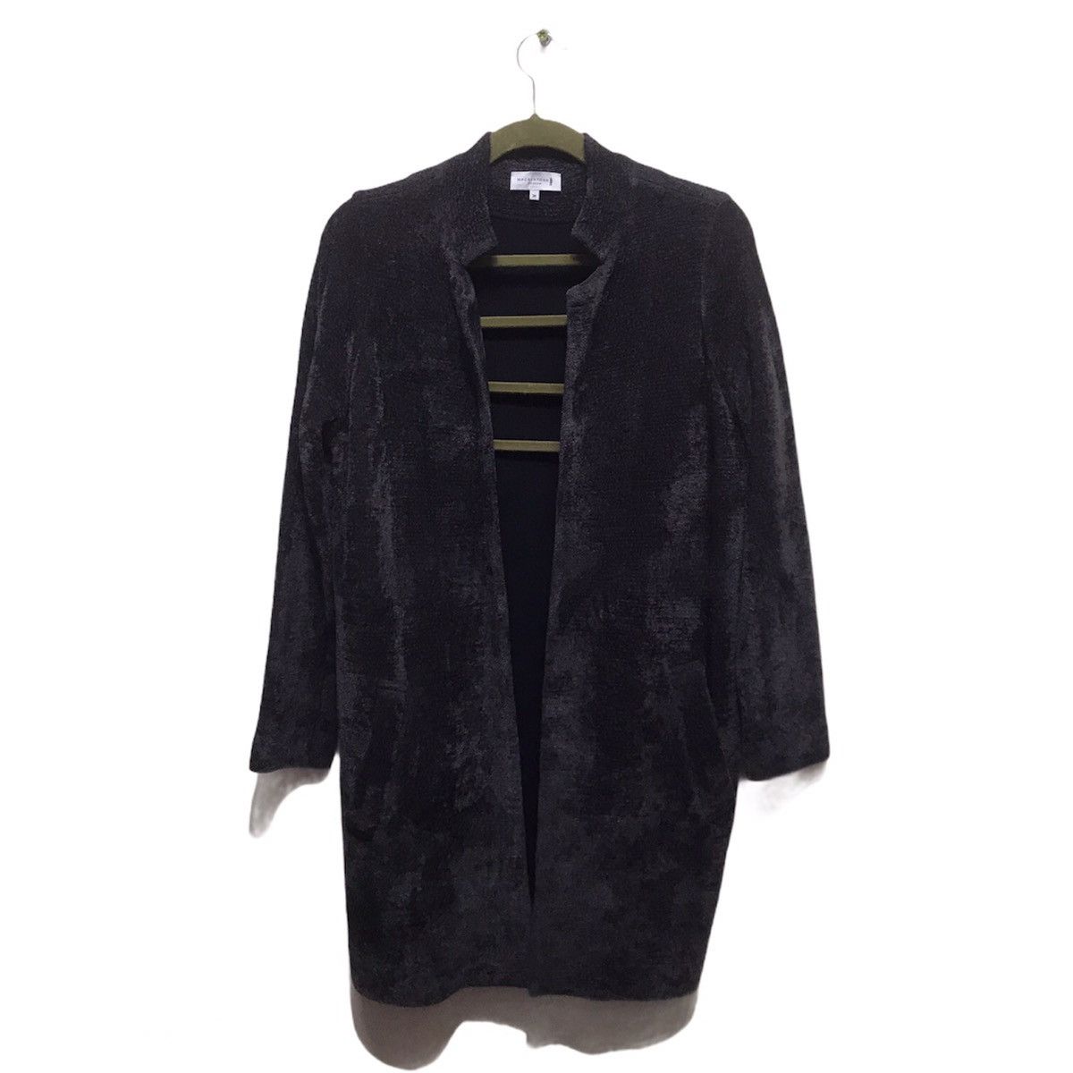image of Mackintosh London Velvet Fleece Cardigan Jacket Unisex in Grey, Men's (Size Small)