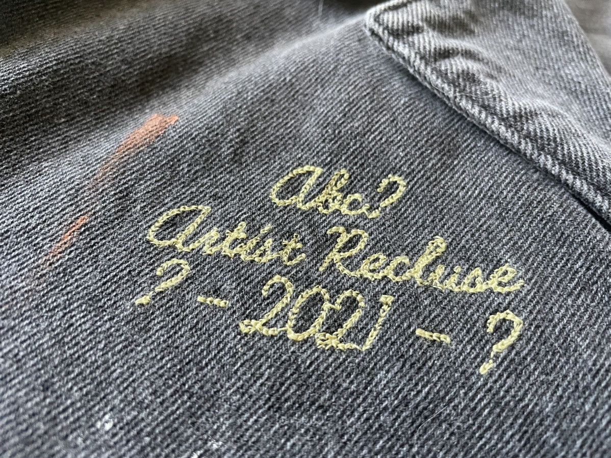 Advisory Board Crystals × Guess ABC Painted Black Denim Jacket ABCd. Artist Recluse Jean Size US M / EU 48-50 / 2 - 11 Thumbnail
