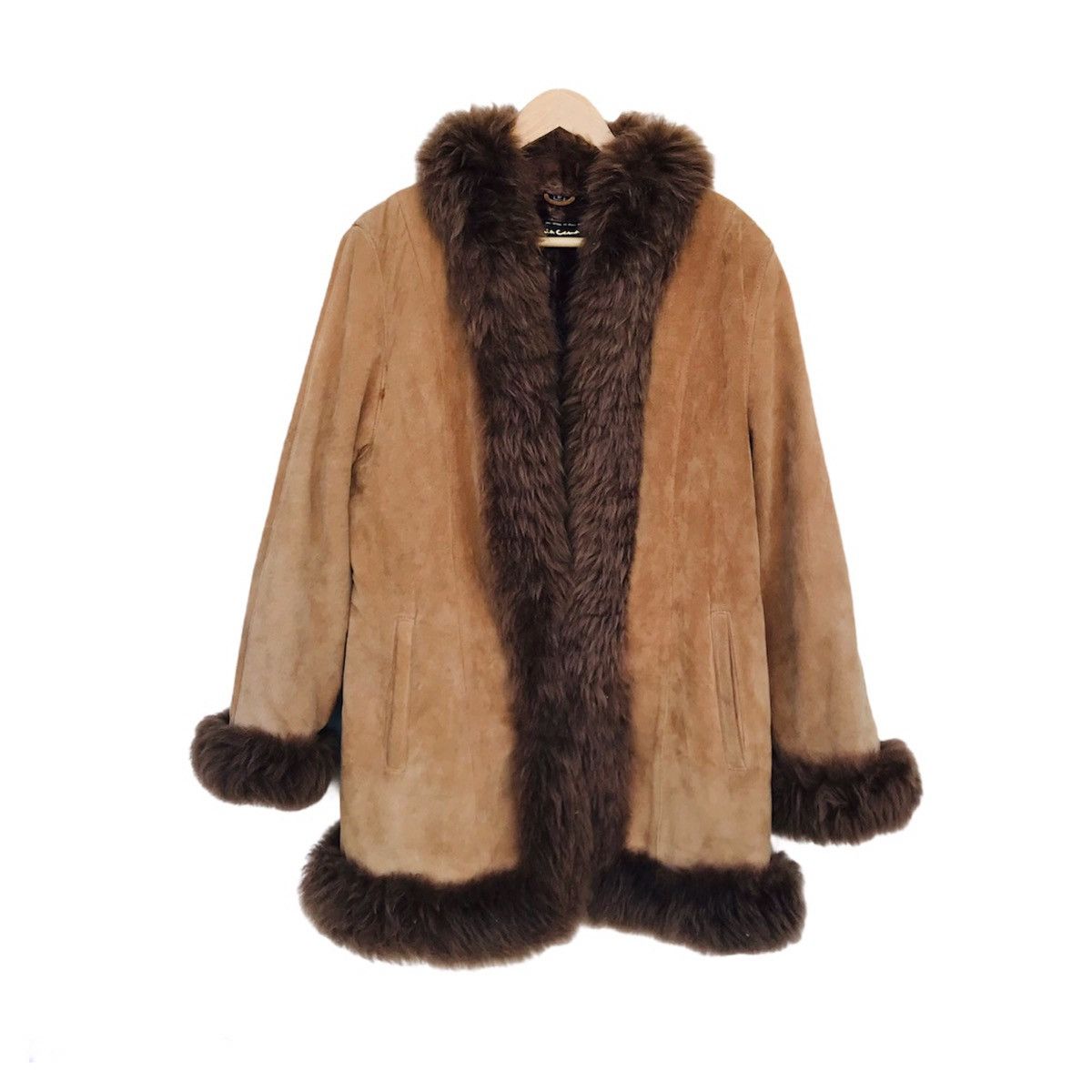 Japanese Brand Mia Carma Nichiwa suede leather long jacket sherpa lining Size M / US 6-8 / IT 42-44 - 1 Thumbnail