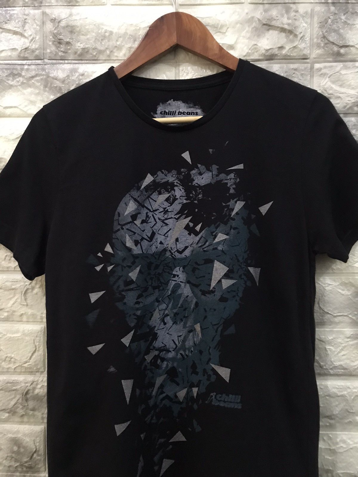 image of Beams Plus Chili Beans Black Tee, Men's (Size Small)