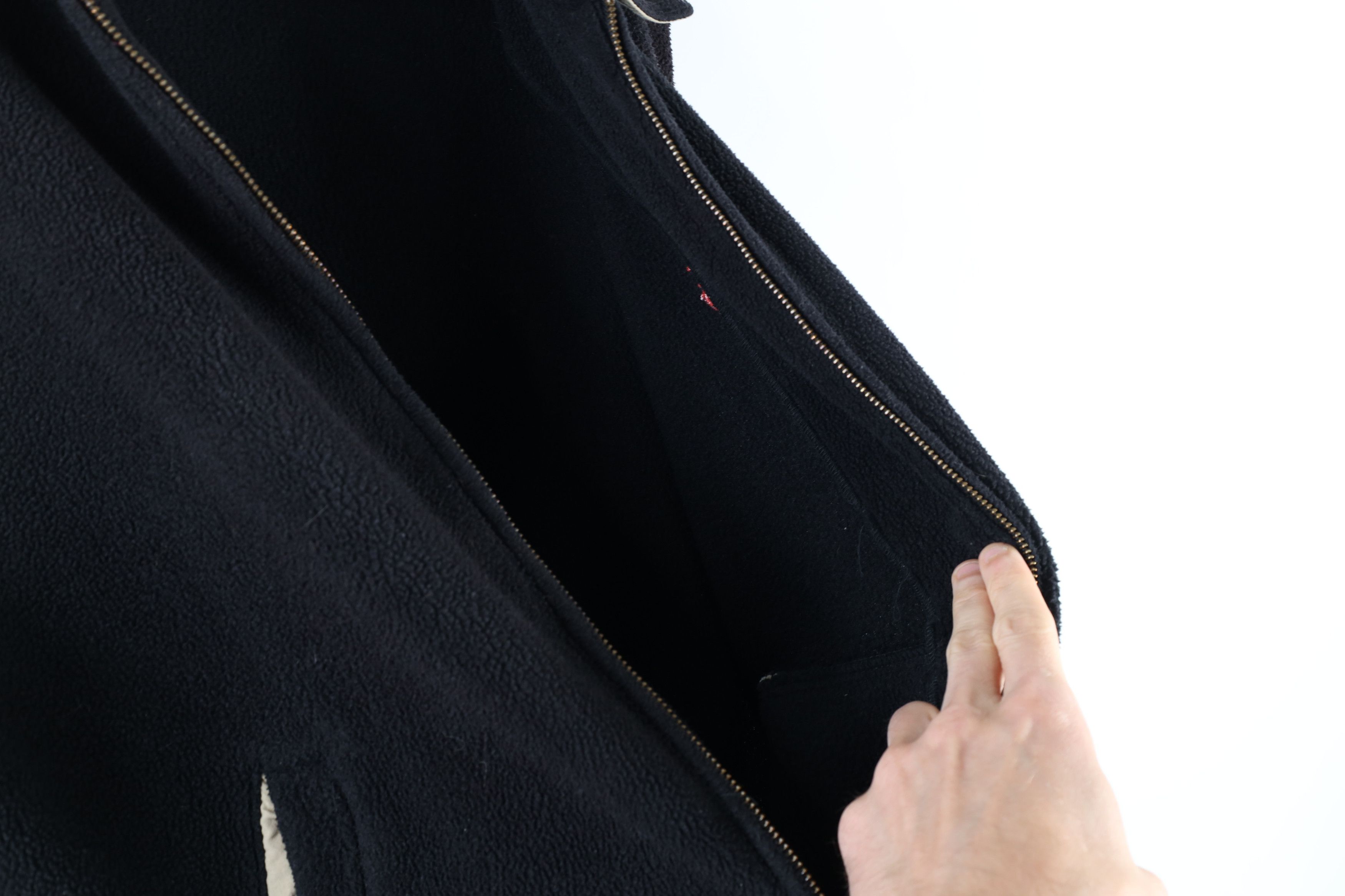 Ralph Lauren × Vintage Vintage 90s Ralph Lauren Fleece Full Zip Bomber Jacket Black Size US S / EU 44-46 / 1 - 9 Thumbnail