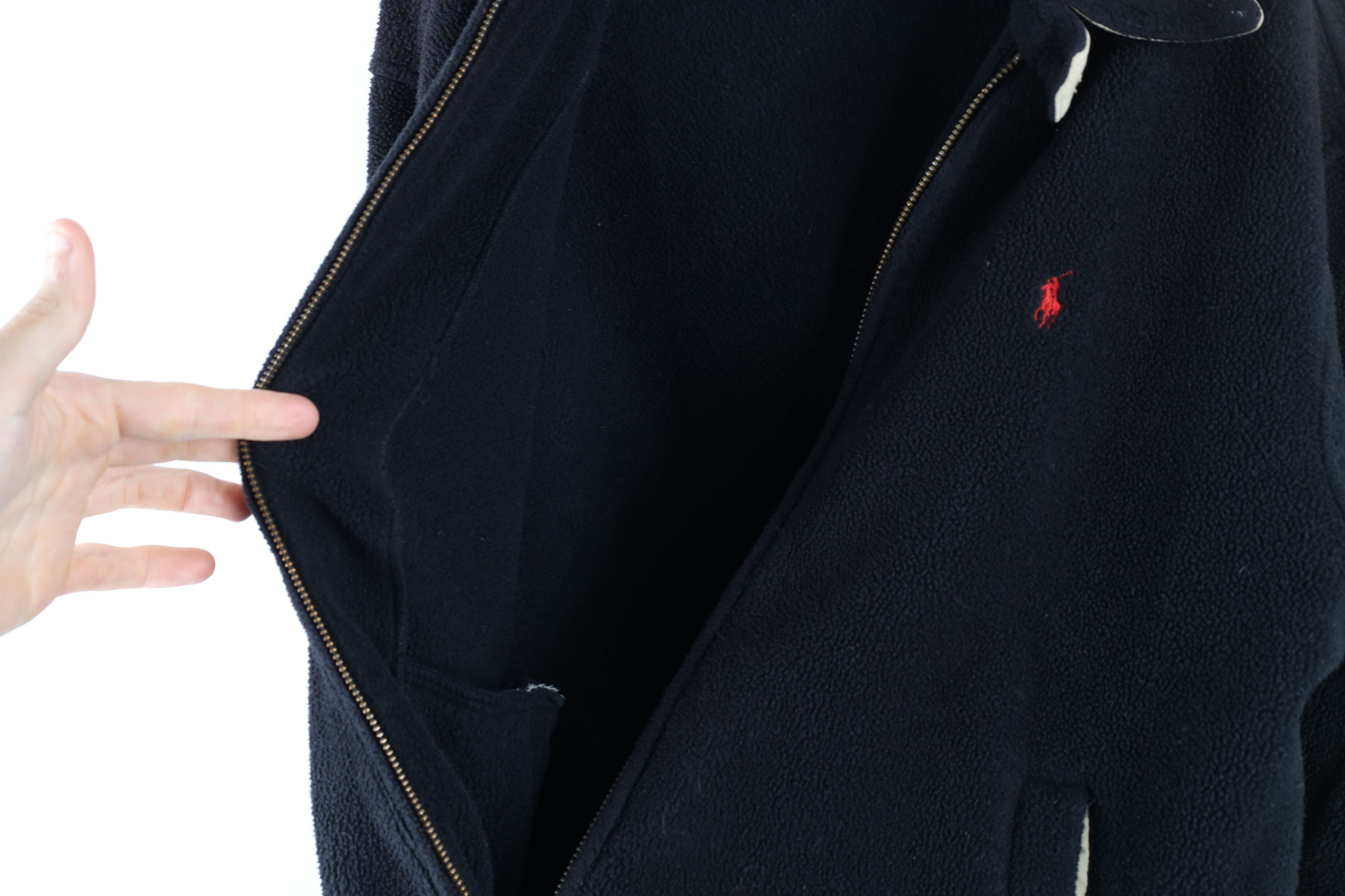 Ralph Lauren × Vintage Vintage 90s Ralph Lauren Fleece Full Zip Bomber Jacket Black Size US S / EU 44-46 / 1 - 8 Thumbnail