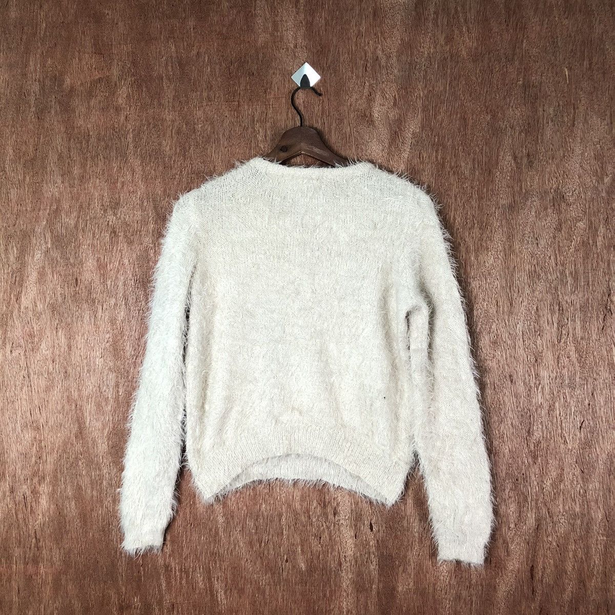 Homespun Knitwear Ingni crop top Brown Shag Shaggy fur Knitwear #6598 Size M / US 6-8 / IT 42-44 - 10 Thumbnail