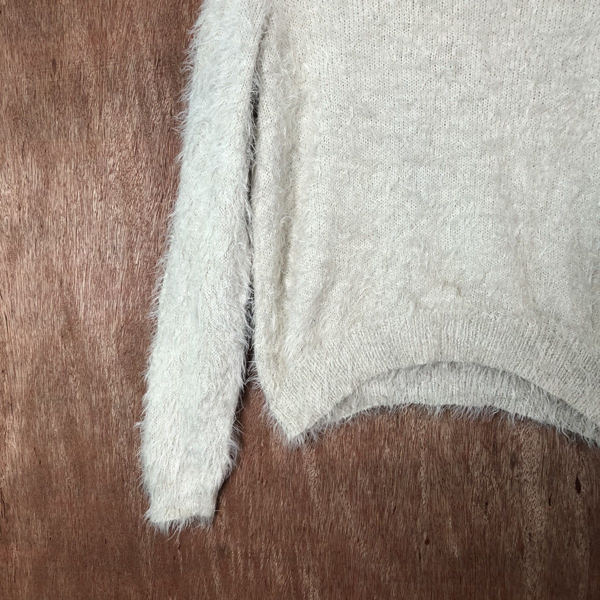 Homespun Knitwear Ingni crop top Brown Shag Shaggy fur Knitwear #6598 Size M / US 6-8 / IT 42-44 - 11 Thumbnail