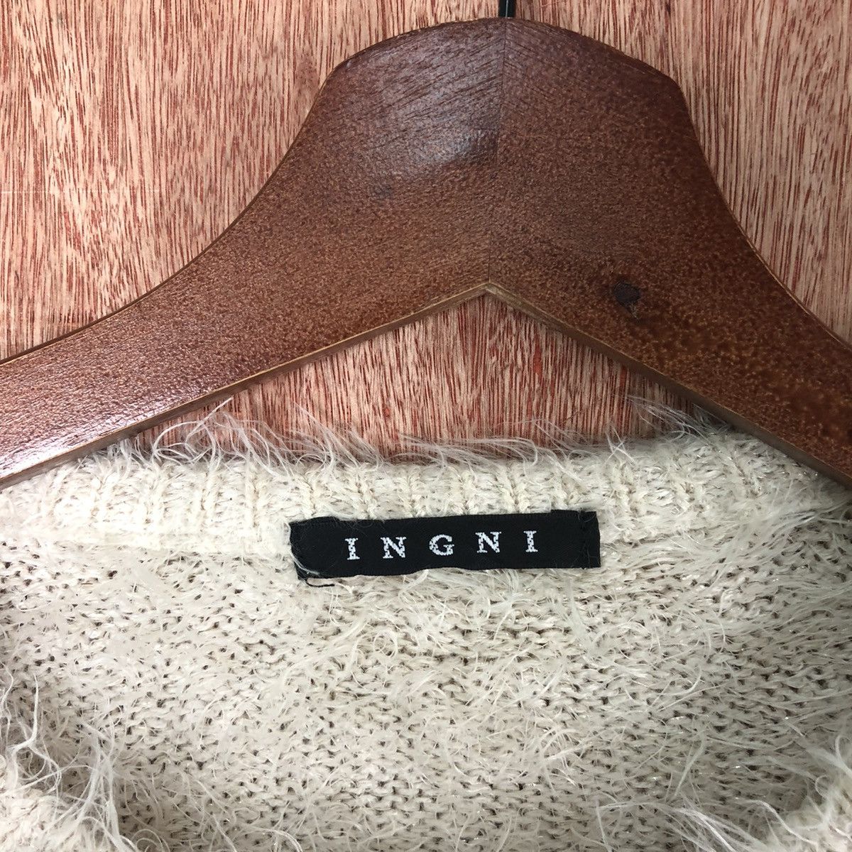 Homespun Knitwear Ingni crop top Brown Shag Shaggy fur Knitwear #6598 Size M / US 6-8 / IT 42-44 - 8 Thumbnail