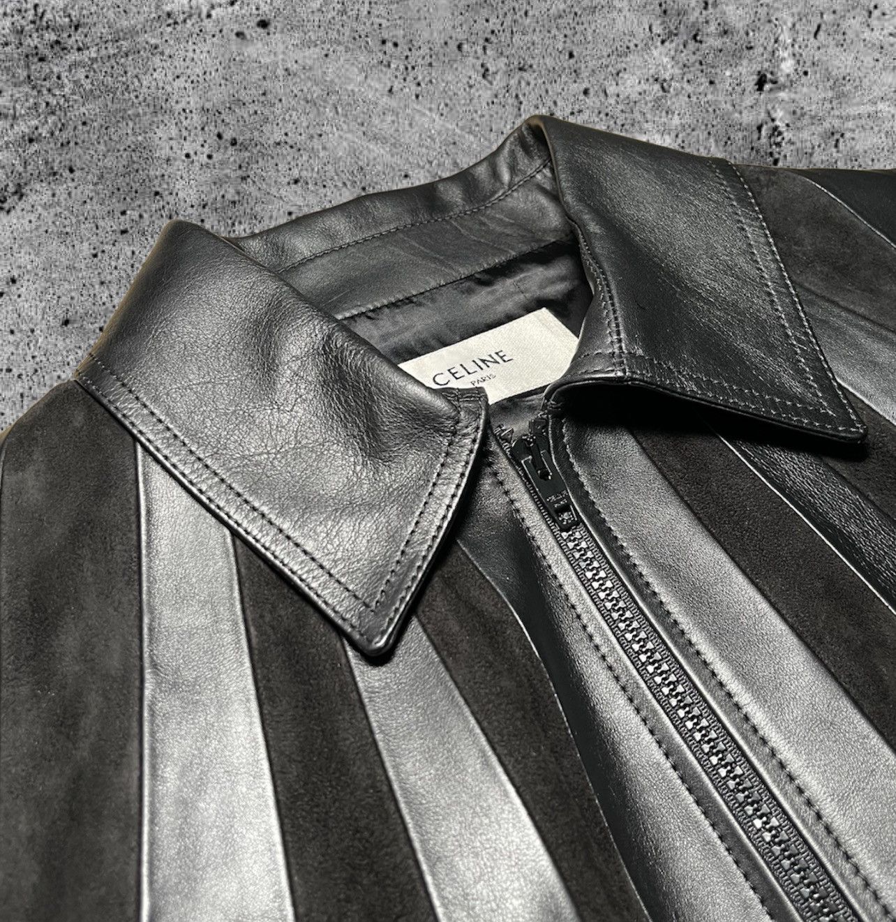 Celine × Hedi Slimane CELINE BY HEDI SLIMANE “SS20 ‘RAYURES’ LEATHER BLOUSON” Size US L / EU 52-54 / 3 - 3 Thumbnail