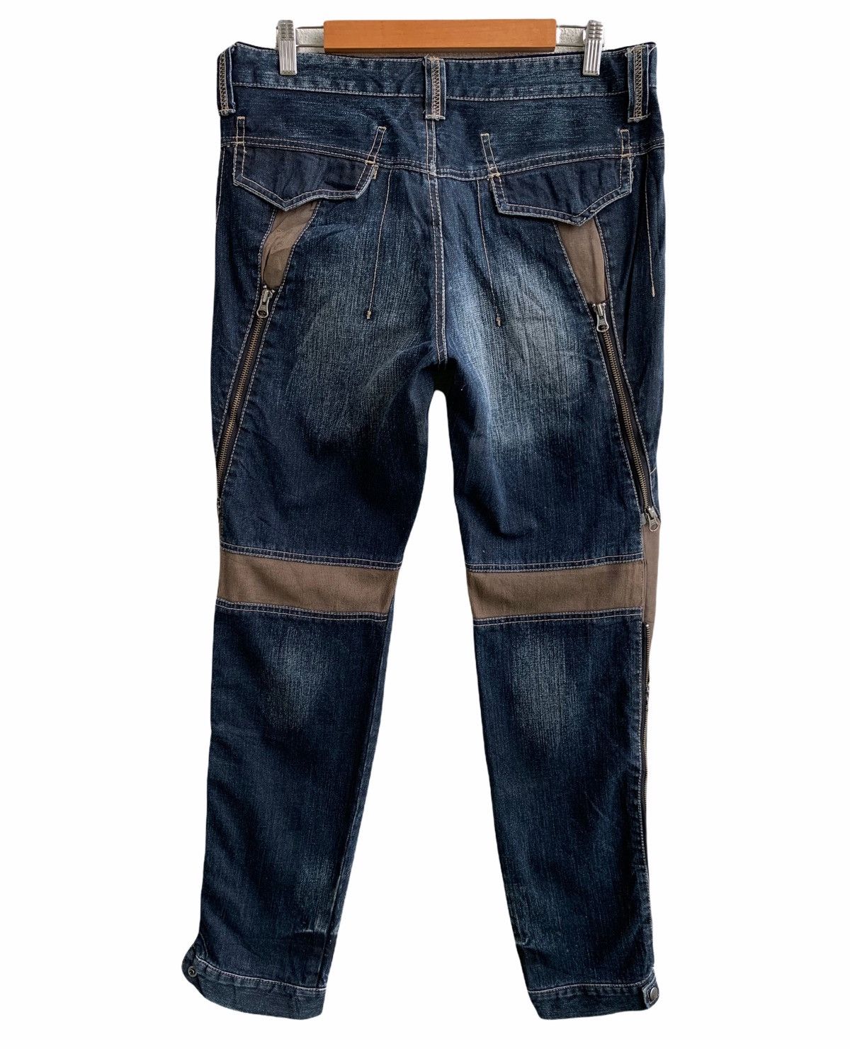 Japanese Brand Japanese Brand PPFM Multiple Zipper Tactical Denim Jeans Size US 34 / EU 50 - 2 Thumbnail