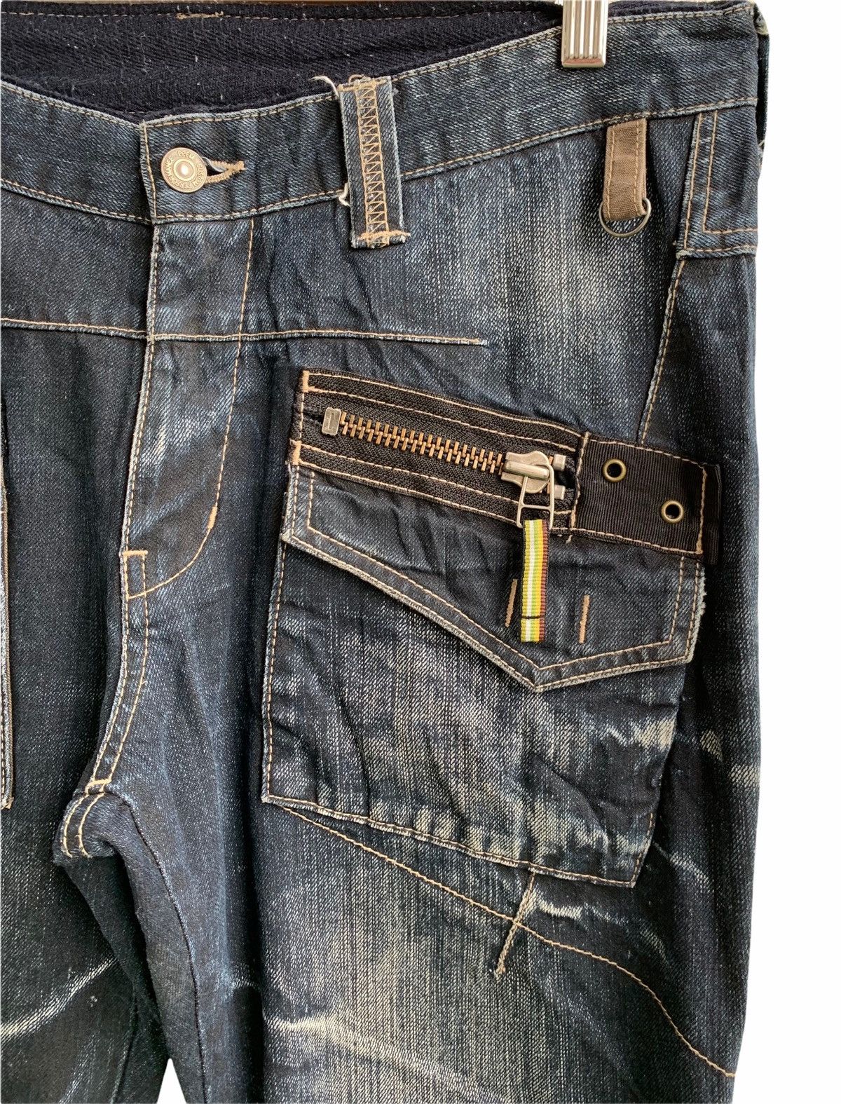 Japanese Brand Japanese Brand PPFM Multiple Zipper Tactical Denim Jeans Size US 34 / EU 50 - 7 Thumbnail