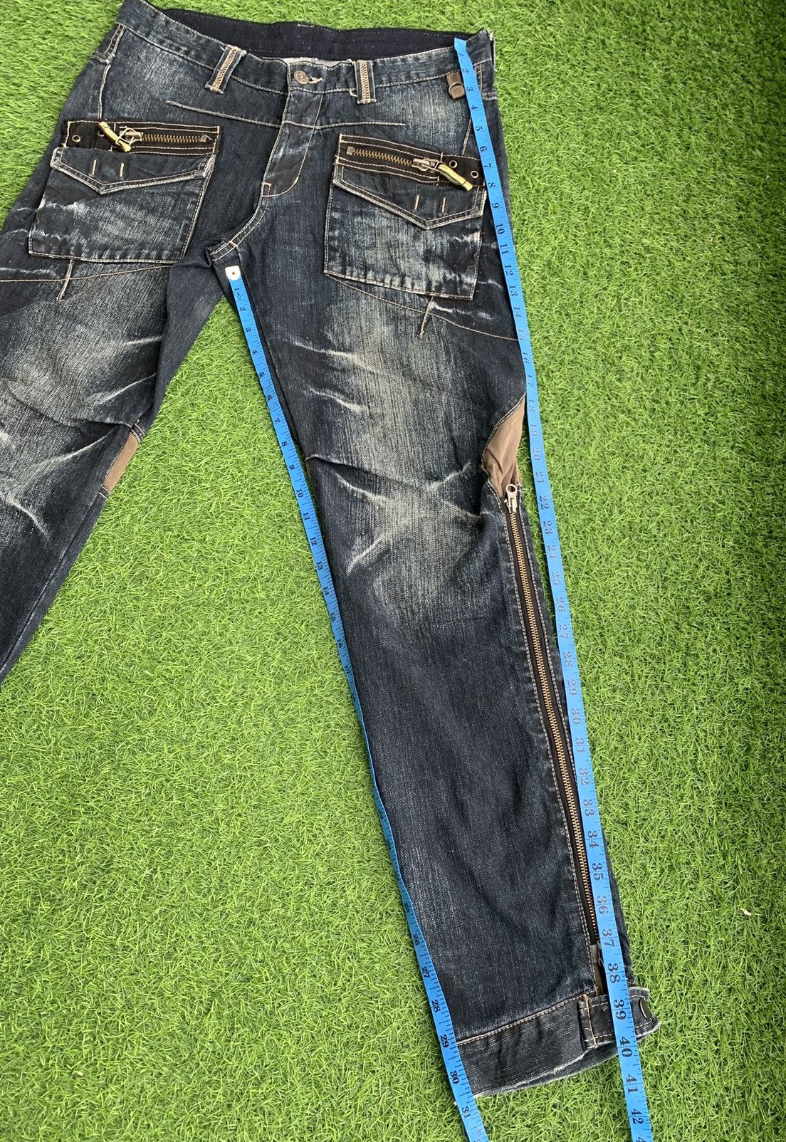 Japanese Brand Japanese Brand PPFM Multiple Zipper Tactical Denim Jeans Size US 34 / EU 50 - 14 Thumbnail