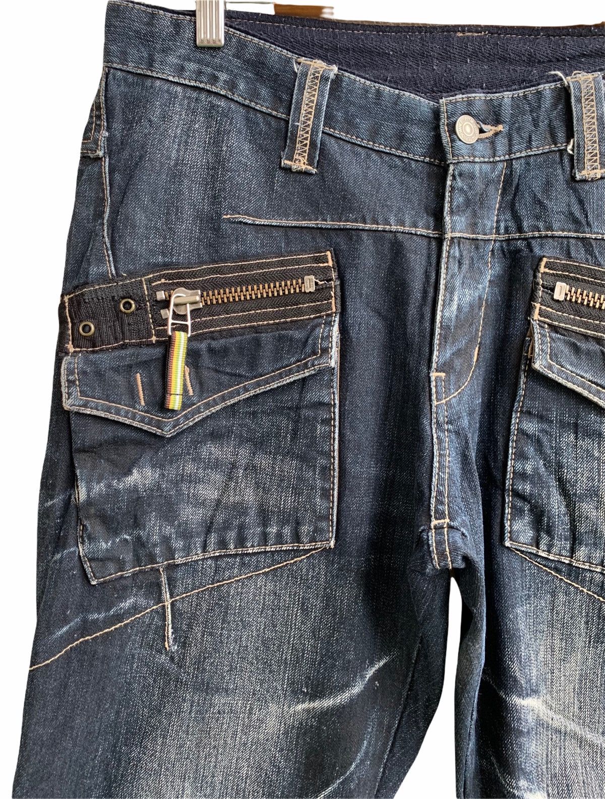 Japanese Brand Japanese Brand PPFM Multiple Zipper Tactical Denim Jeans Size US 34 / EU 50 - 6 Thumbnail