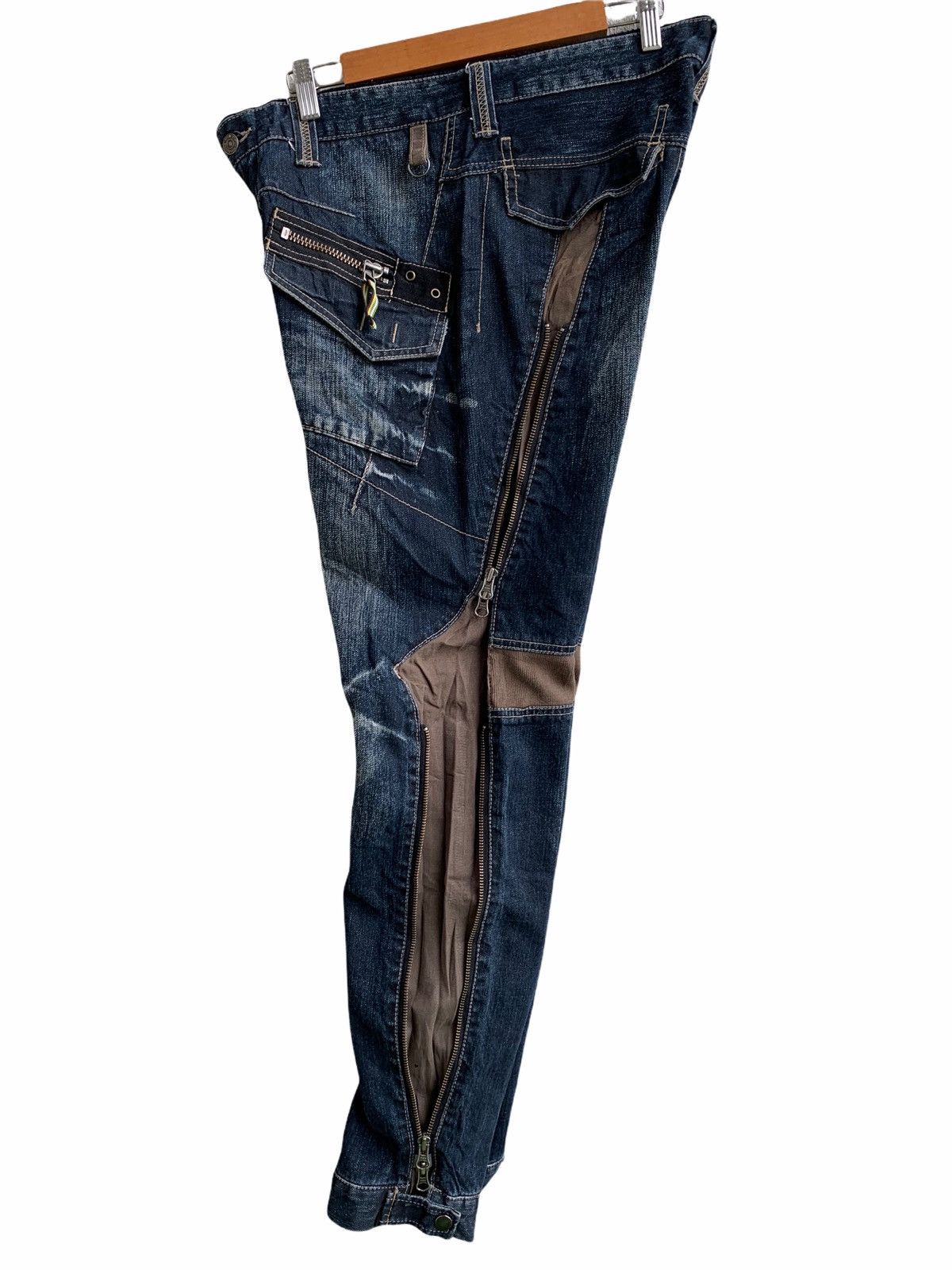 Japanese Brand Japanese Brand PPFM Multiple Zipper Tactical Denim Jeans Size US 34 / EU 50 - 3 Thumbnail