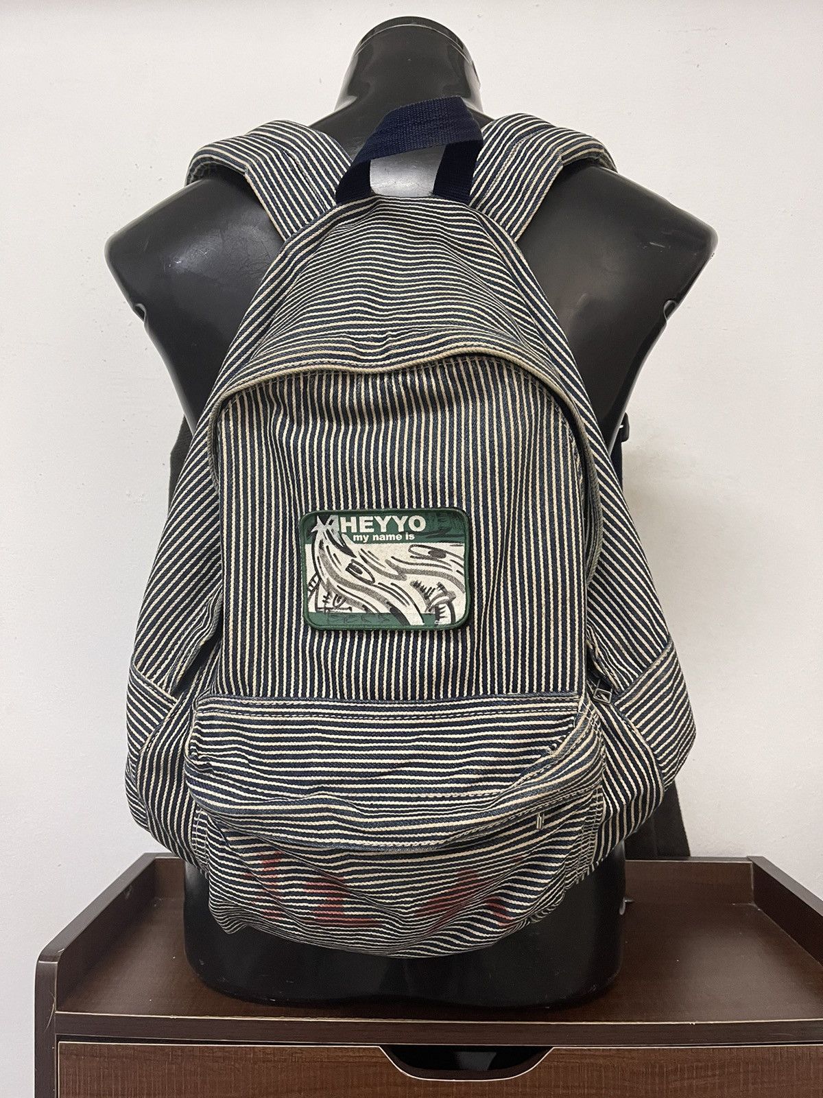 image of Nocare Japan Hickory Stripe Bagpack, Men's