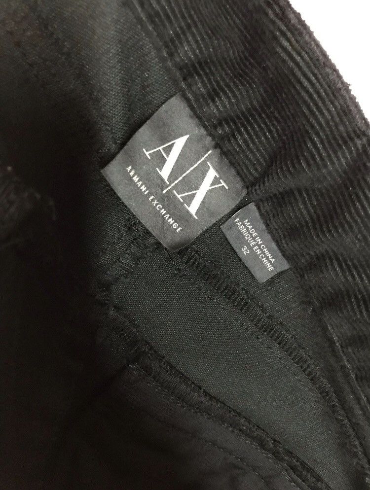 Armani Exchange AX Corduroy Black Pants Size US 33 - 9 Thumbnail