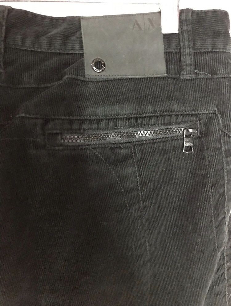 Armani Exchange AX Corduroy Black Pants Size US 33 - 7 Thumbnail