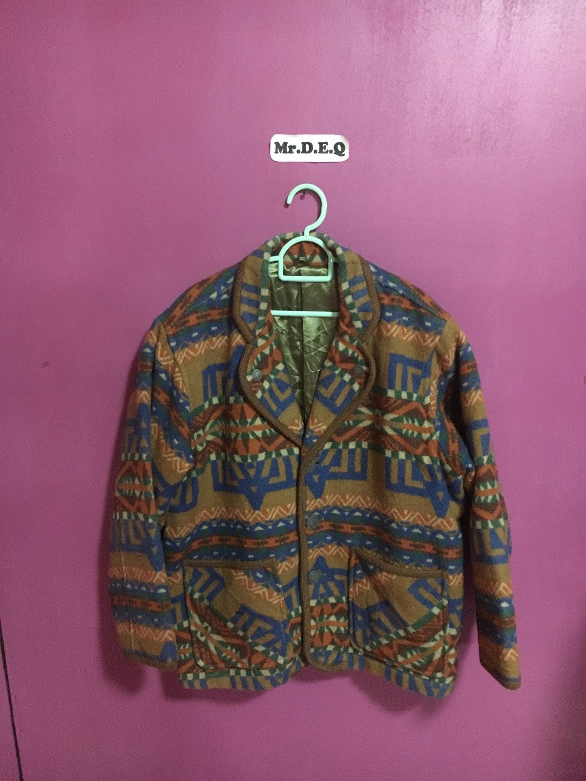 image of Navajo x Vintage Creation Cube Color Full Size M Jacket Japan in Colour Full, Men's