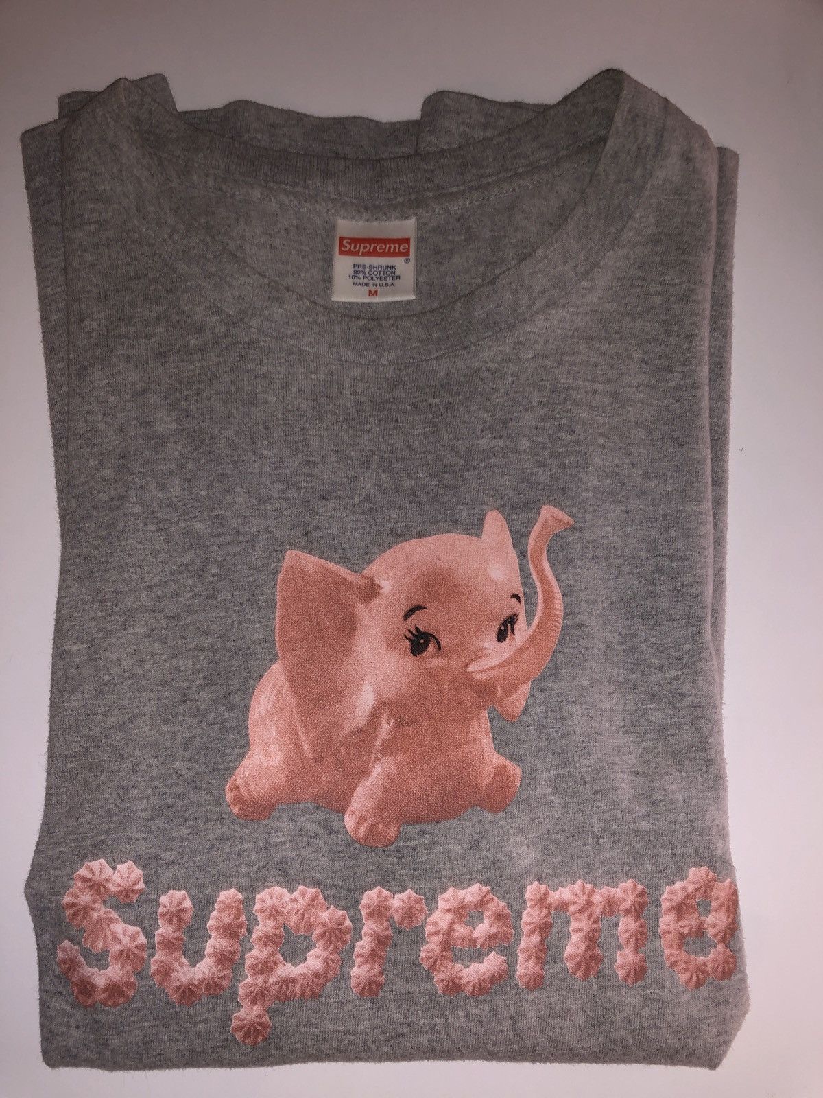Supreme GRAY SUPREME ELEPHANT TEE Size US M / EU 48-50 / 2 - 1 Thumbnail