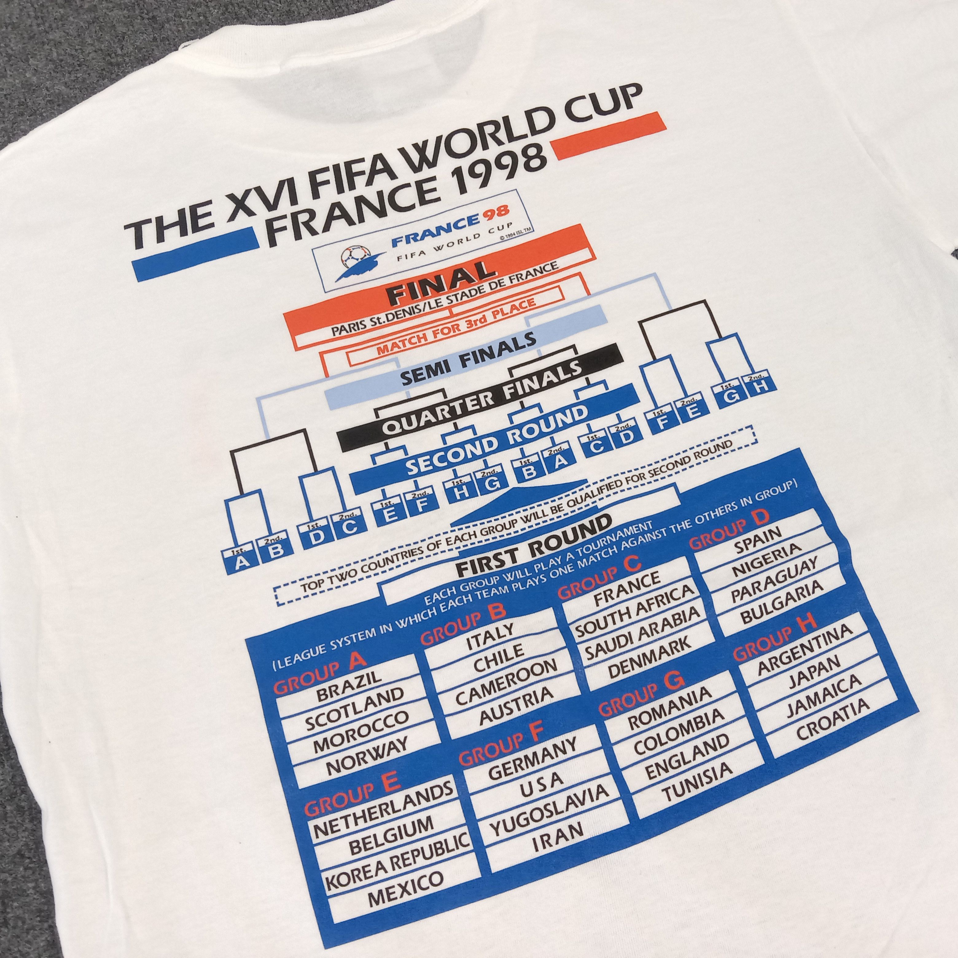 Vintage Vintage 90's The XVI Fifa World Cup France 1998 Promo Tshirt Size US L / EU 52-54 / 3 - 2 Thumbnail