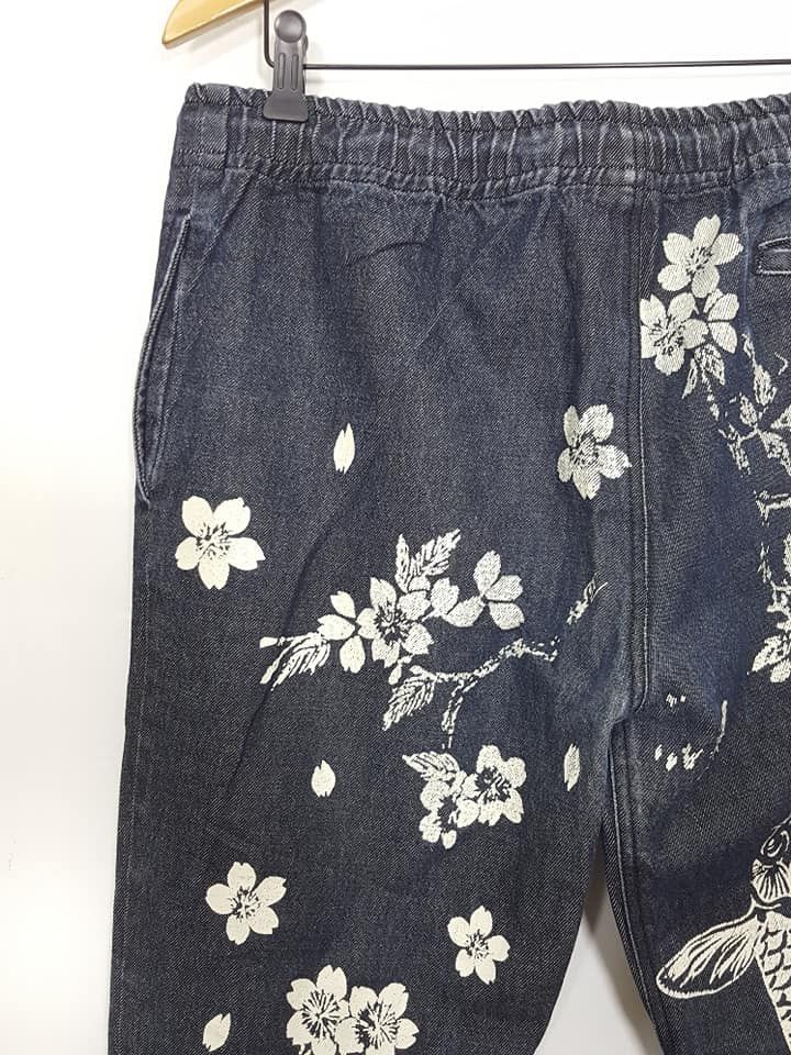 Japanese Brand KOI Printed Pattern Drawstring Style Jogger Pant Size US 33 - 6 Thumbnail
