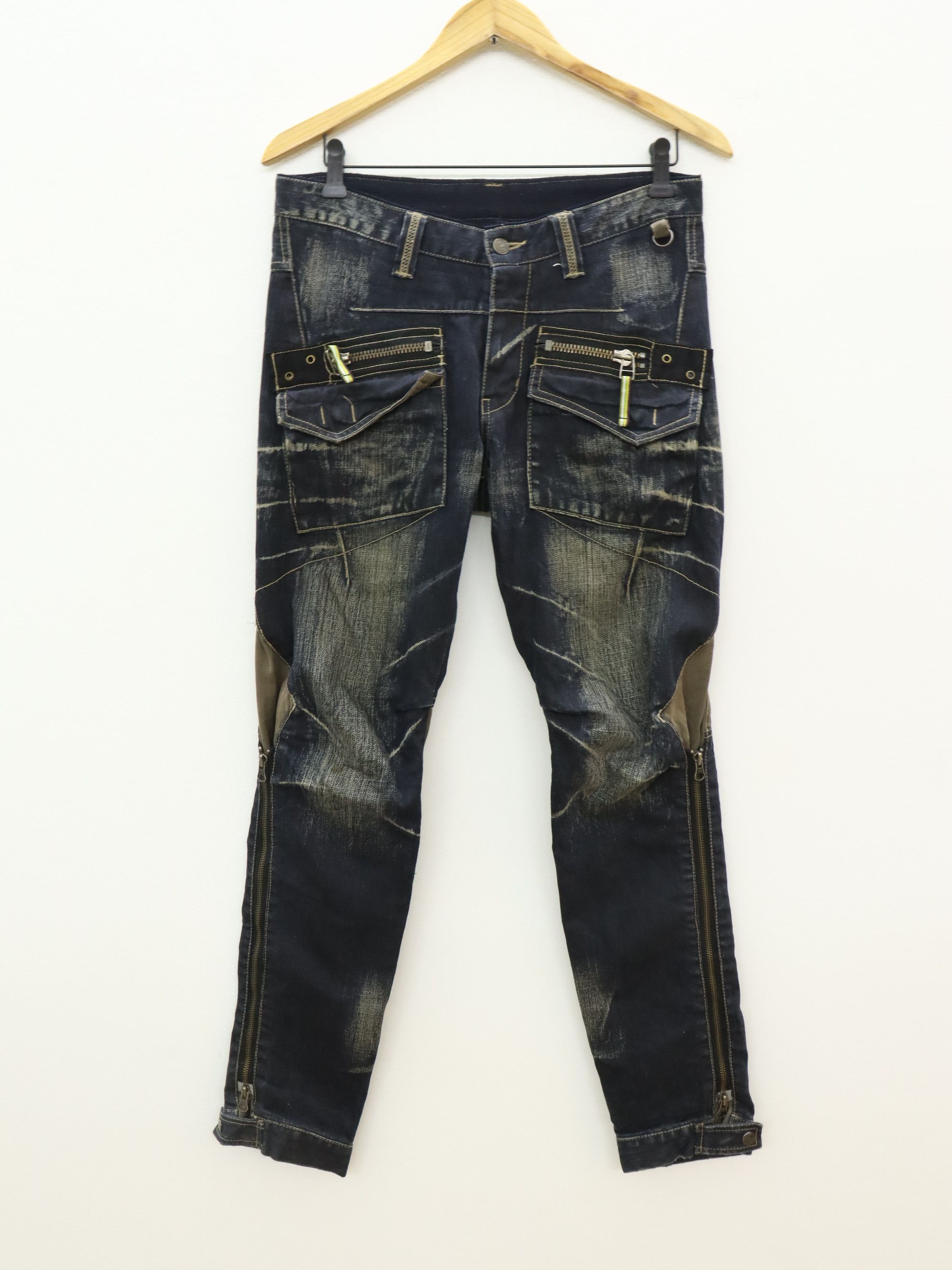 Japanese Brand × PPFM PPFM Zippers Rocker Anarchy Style Jean Pant Size US 32 / EU 48 - 3 Thumbnail
