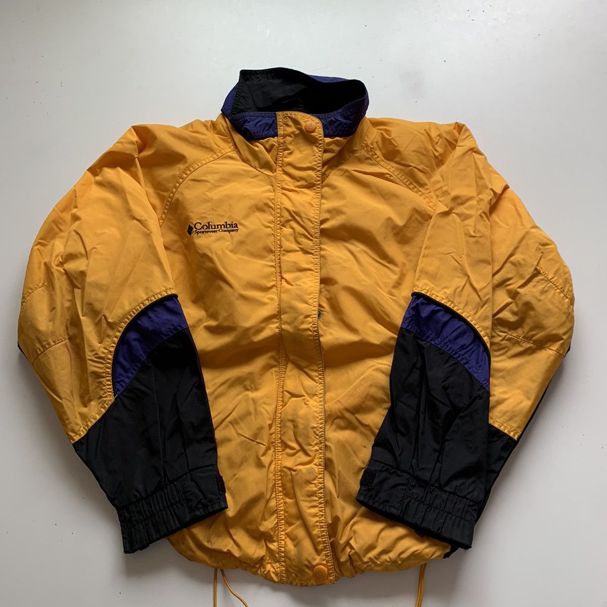 Columbia × Vintage Vintage 90s Columbia Outdoors Yellow Zip Up Jacket Rare Size M / US 6-8 / IT 42-44 - 1 Thumbnail