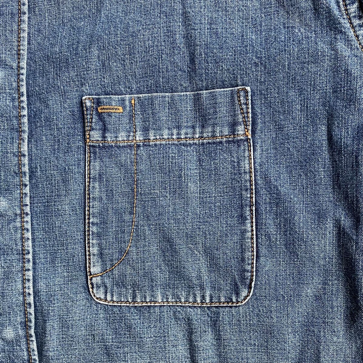Balenciaga 2019 Back Logo Embroidered Oversize Denim Shirt Size US M / EU 48-50 / 2 - 4 Thumbnail