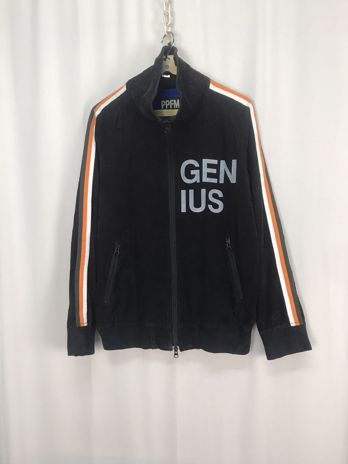 Designer × PPFM Genius spellout zipper sweater by PPFM Size US M / EU 48-50 / 2 - 9 Thumbnail