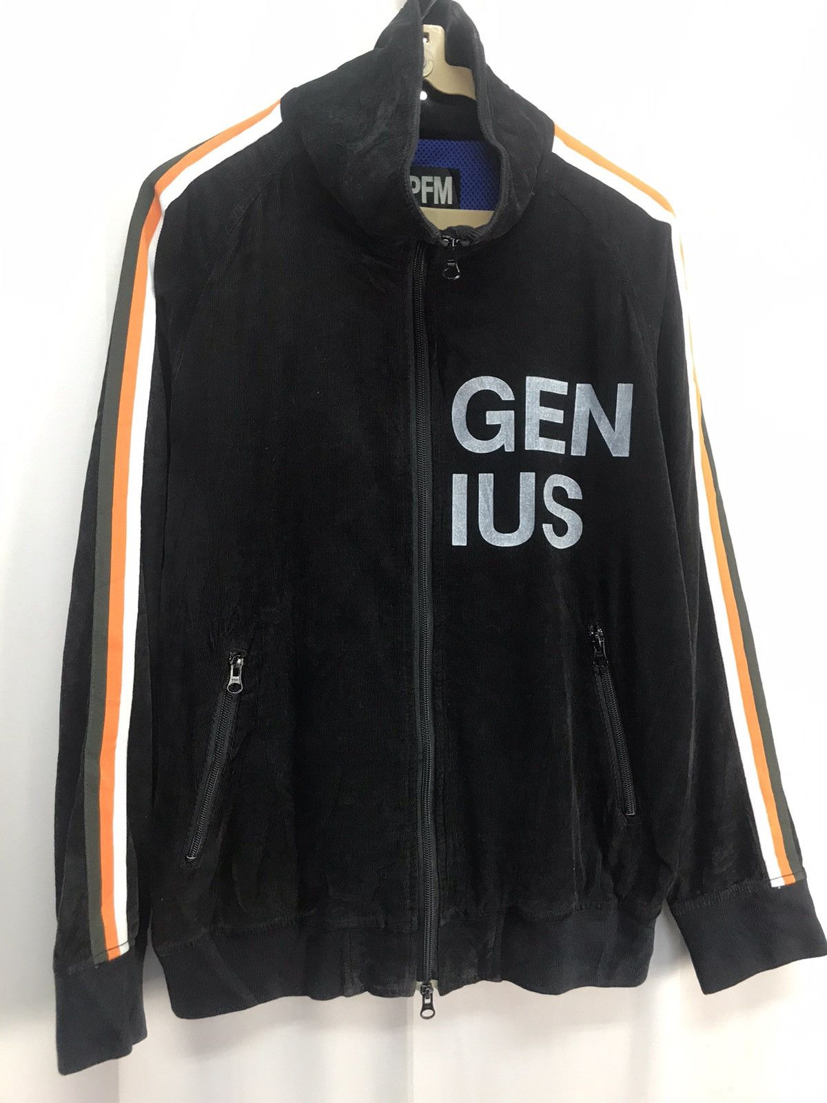 Designer × PPFM Genius spellout zipper sweater by PPFM Size US M / EU 48-50 / 2 - 4 Thumbnail