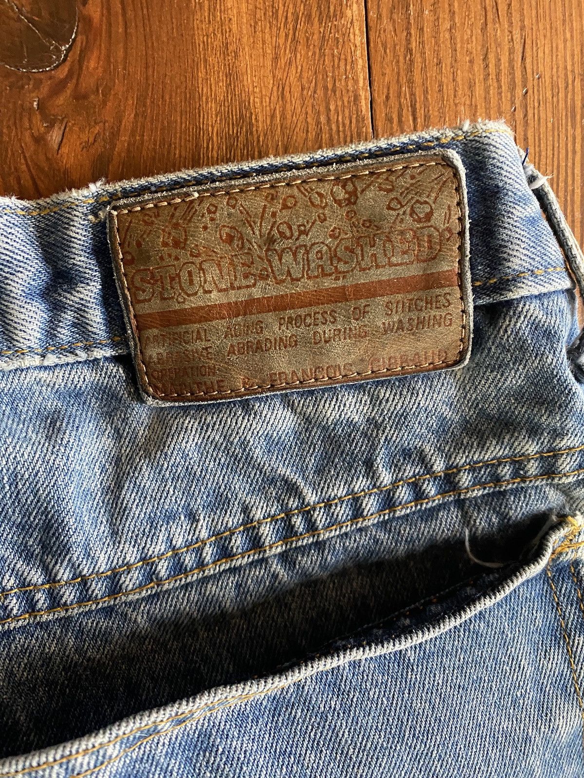 Marithe + Francois Girbaud Vintage 80’s Marithe Francois Girbaud Stonewash Jeans 29x30 Size 29" - 21 Thumbnail