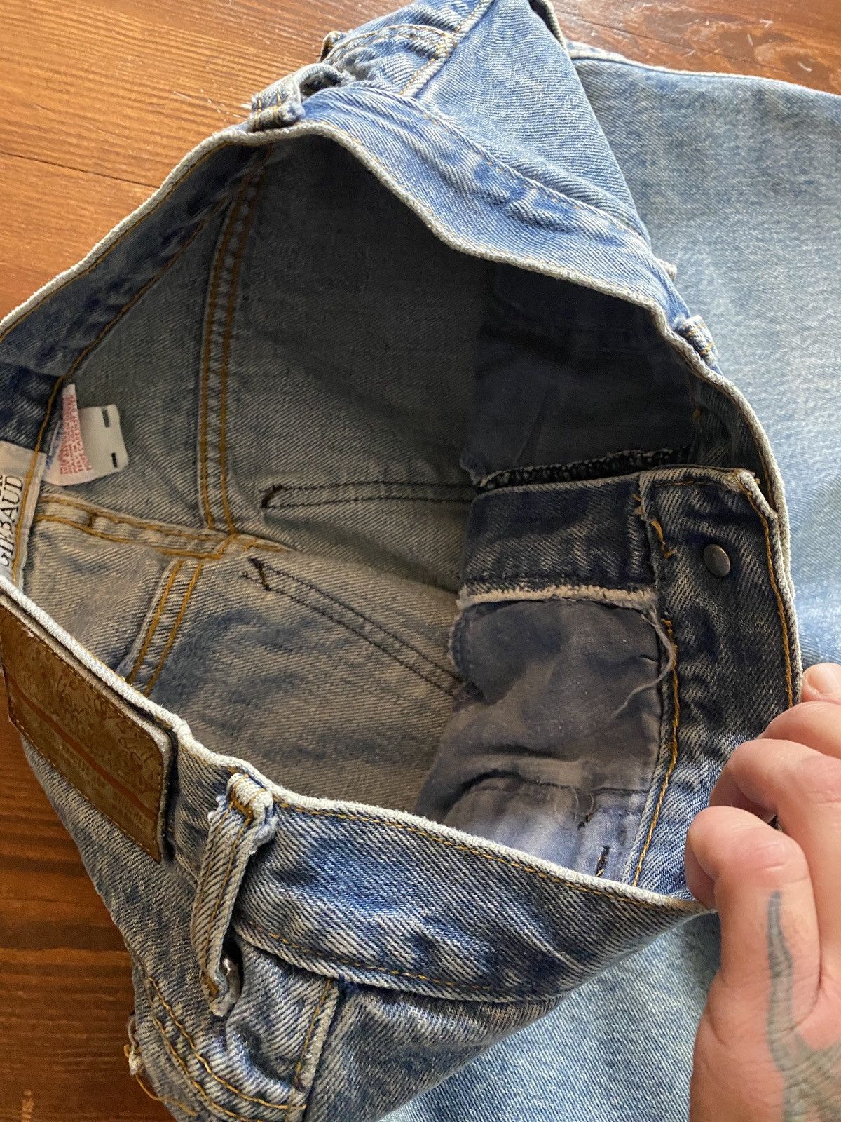 Marithe + Francois Girbaud Vintage 80’s Marithe Francois Girbaud Stonewash Jeans 29x30 Size 29" - 12 Thumbnail