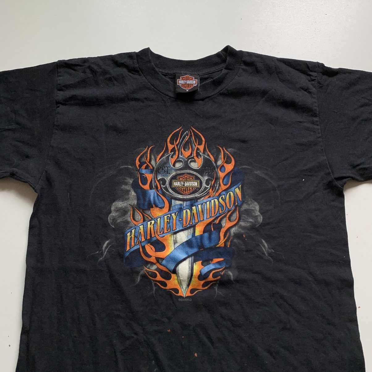 Harley Davidson × Vintage Vintage 2000s Harley Davidson Motorcycles Graphic Shirt Rare Size US M / EU 48-50 / 2 - 2 Thumbnail