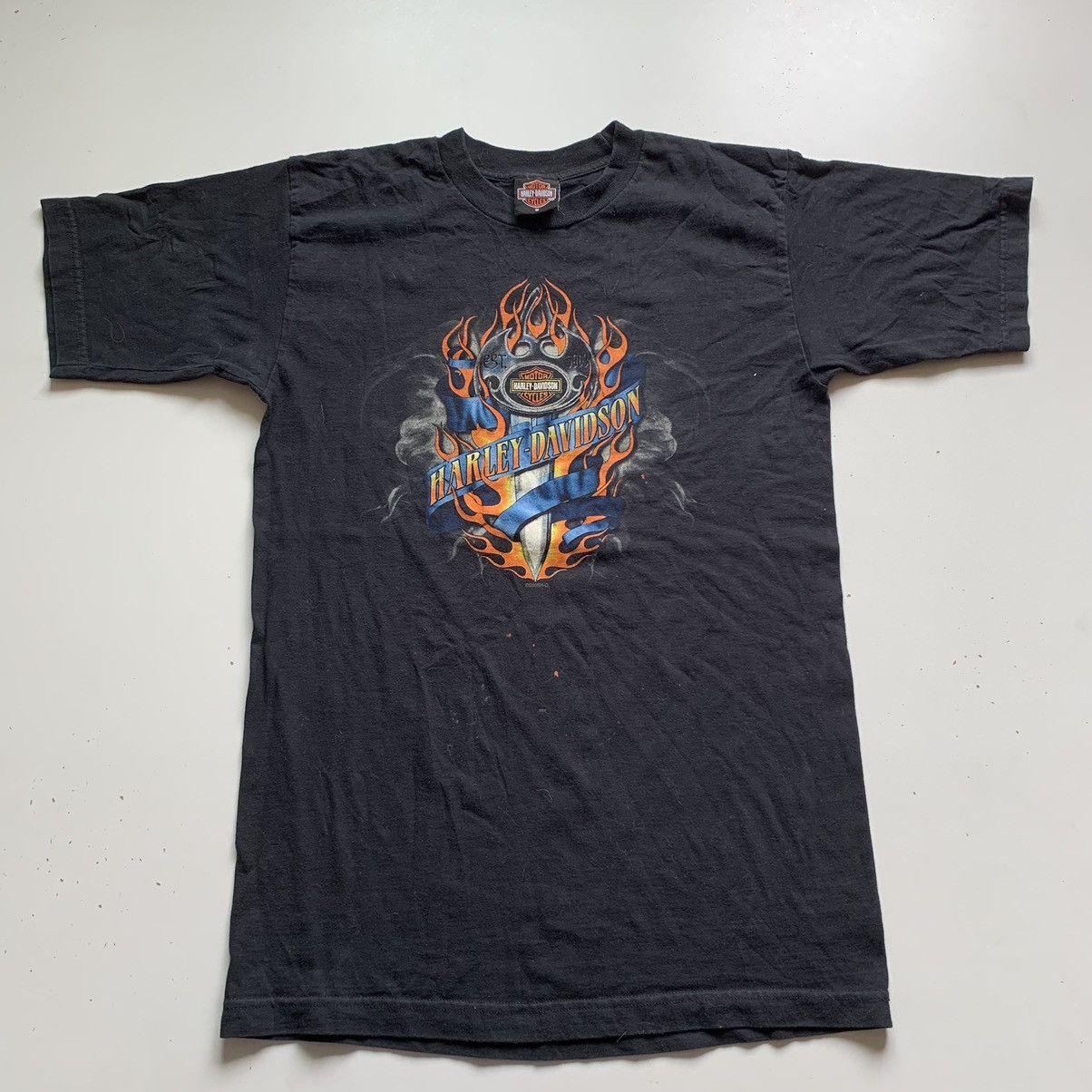 Harley Davidson × Vintage Vintage 2000s Harley Davidson Motorcycles Graphic Shirt Rare Size US M / EU 48-50 / 2 - 1 Thumbnail
