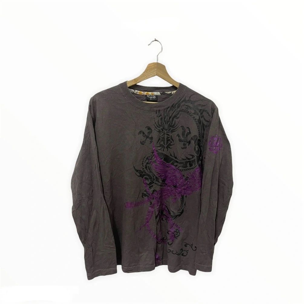 Dragonfly × Japanese Brand × Vintage Japanese Fashion Bullet Noise Dragonfly Tattoo Long Sleeve Size US M / EU 48-50 / 2 - 2 Thumbnail