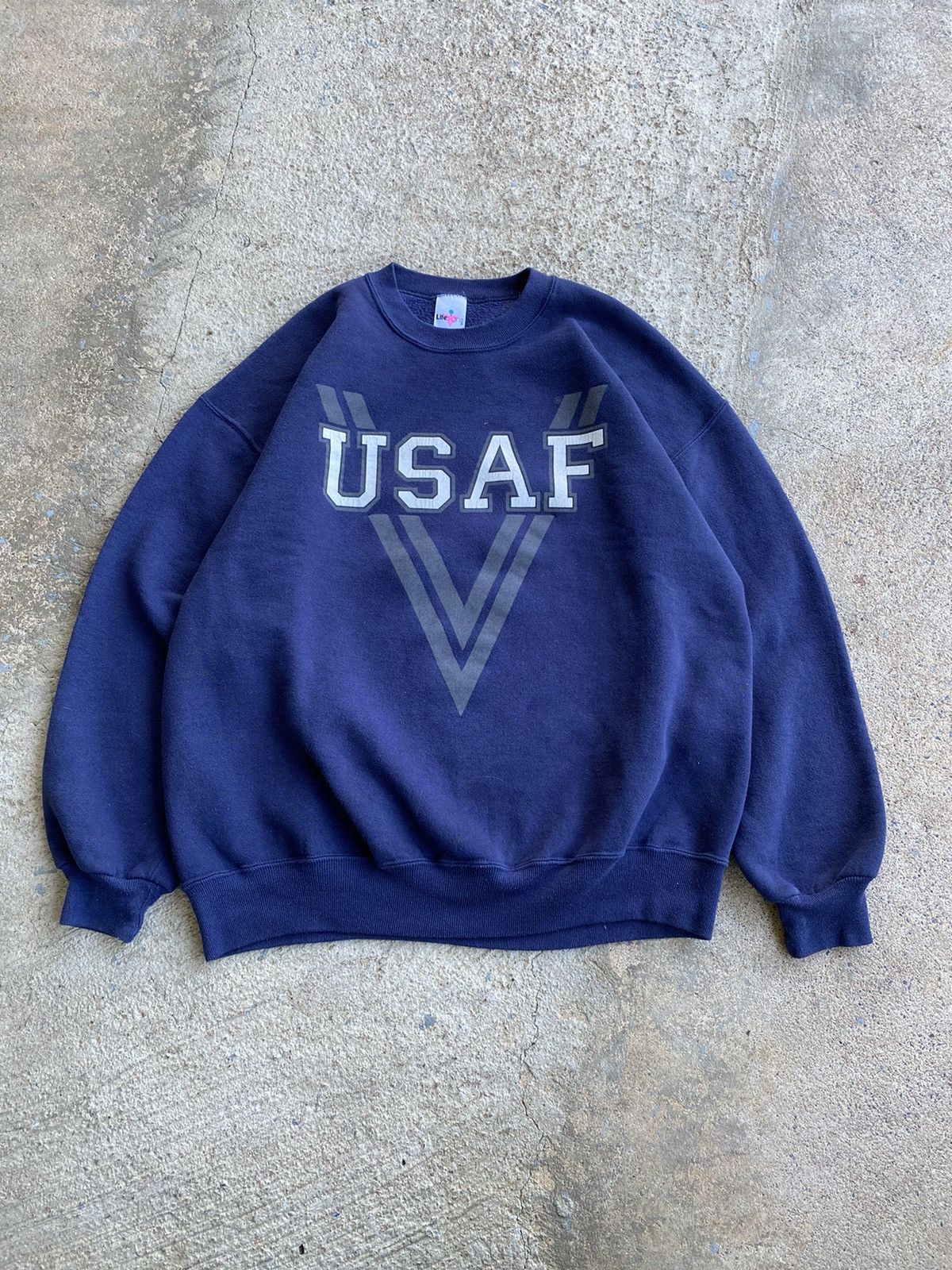 Vintage Vintage 90s USAF Air Force Military Sweatshirt Crewneck Size US XL / EU 56 / 4 - 1 Thumbnail
