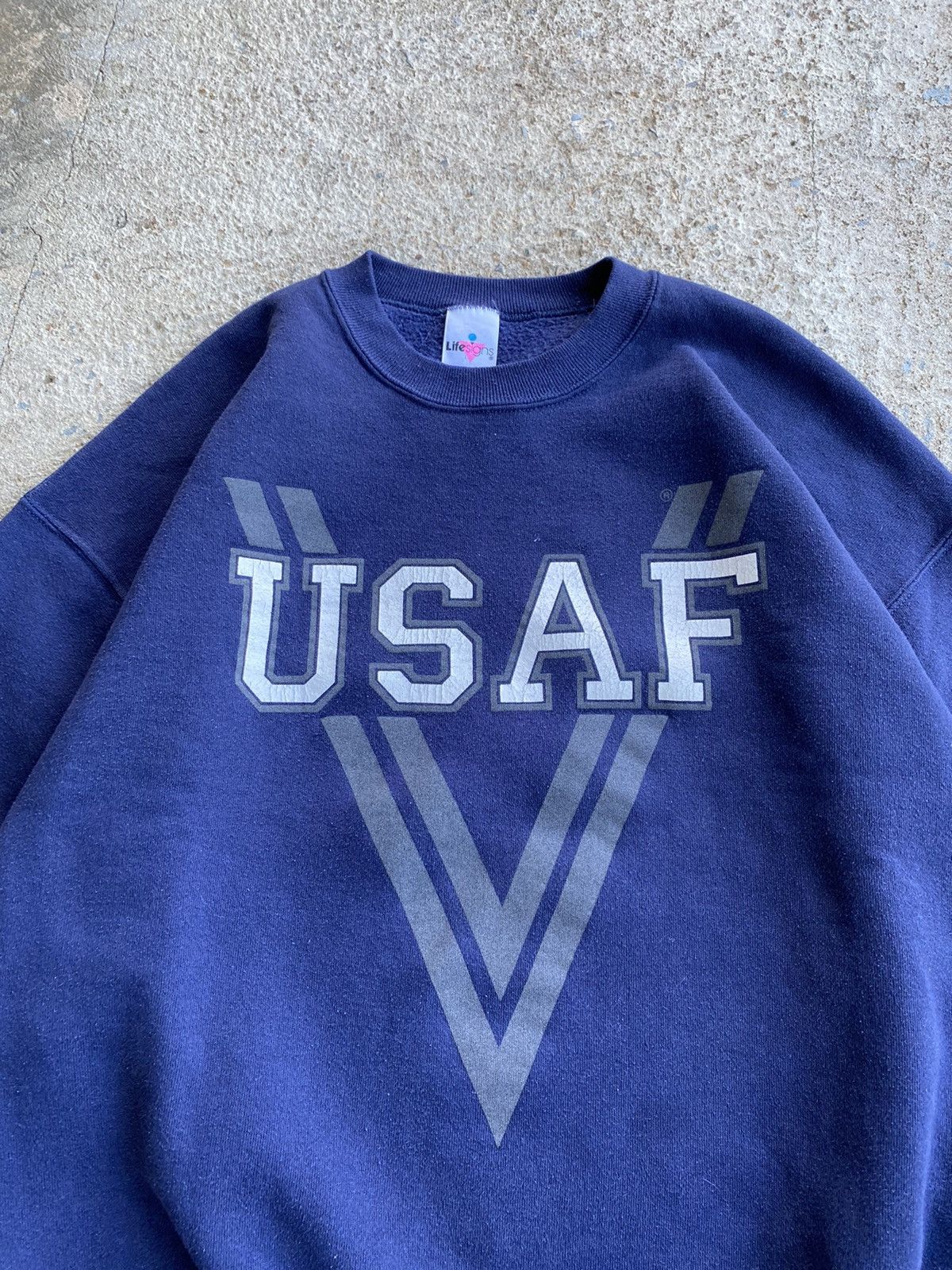 Vintage Vintage 90s USAF Air Force Military Sweatshirt Crewneck Size US XL / EU 56 / 4 - 2 Thumbnail