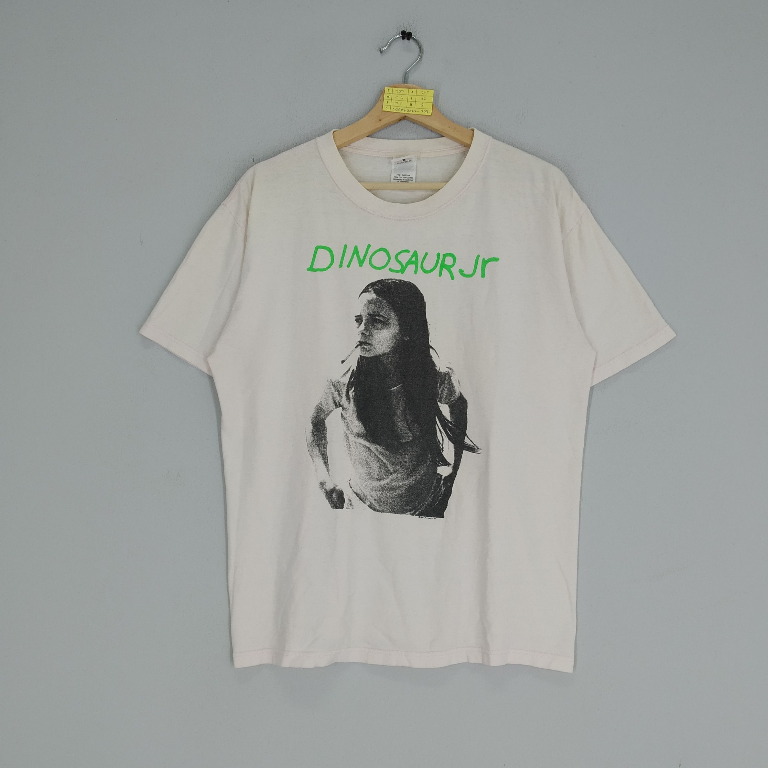 image of Band Tees x Tour Tee Vintage Dinosaur Jr American Rock Band Tour Rock Promo Tee in Peach White (Siz
