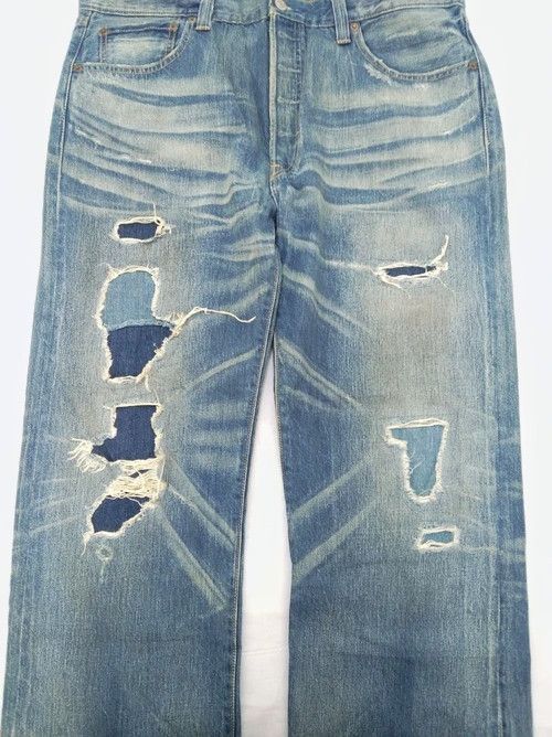 Levi's Vintage Levi' 501 Straight Leg Distressed Jeans 36x28 Size US 36 / EU 52 - 5 Thumbnail