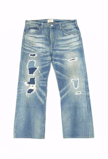 Levi's Vintage Levi' 501 Straight Leg Distressed Jeans 36x28 Size US 36 / EU 52 - 1 Thumbnail